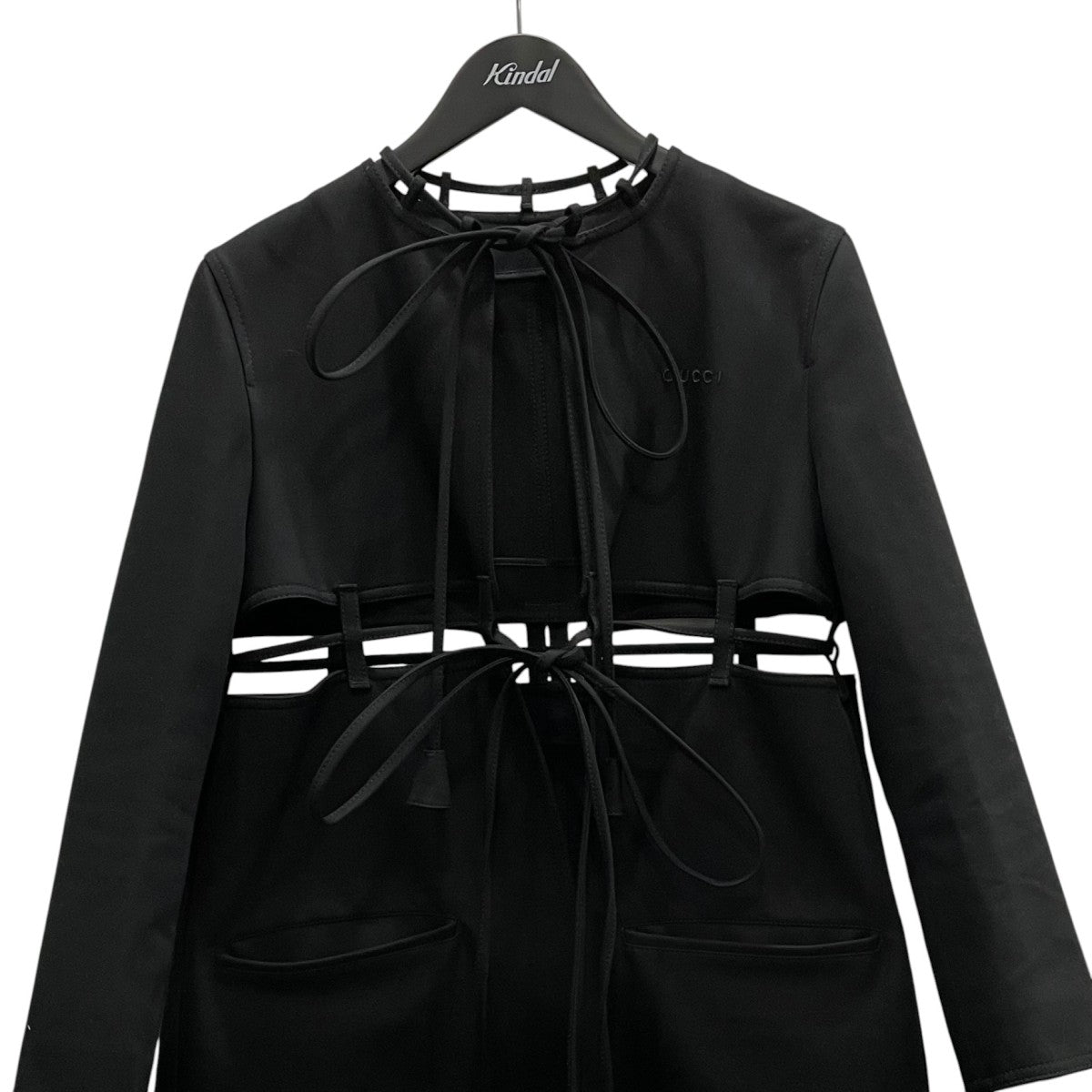 GUCCI(グッチ) ノーカラーコート830129 830129 ブラック サイズ 38