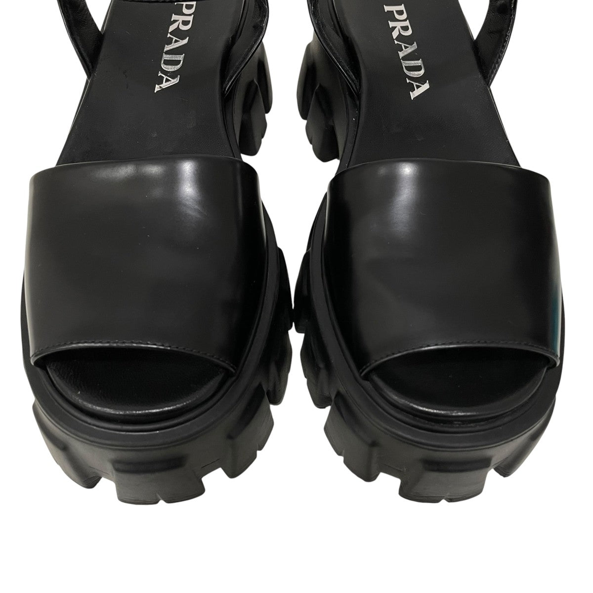 PRADA(プラダ) 厚底サンダル1X526M 1X526M ブラック サイズ 36 1/2