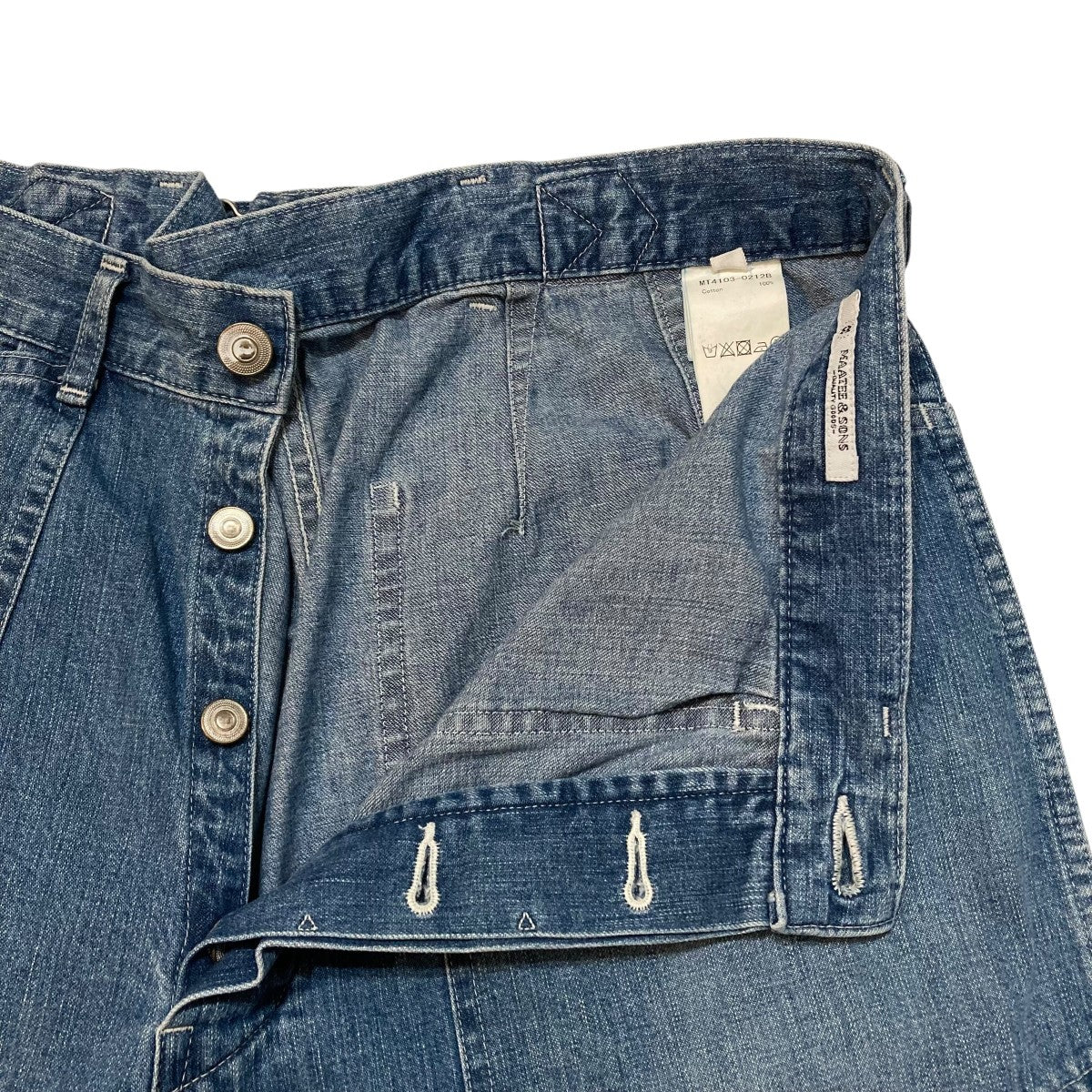 MAATEE＆SONS MILITARY DENIM WASHデニムパンツMT4103-0212B 古着・中古-4枚目のアイテム画像