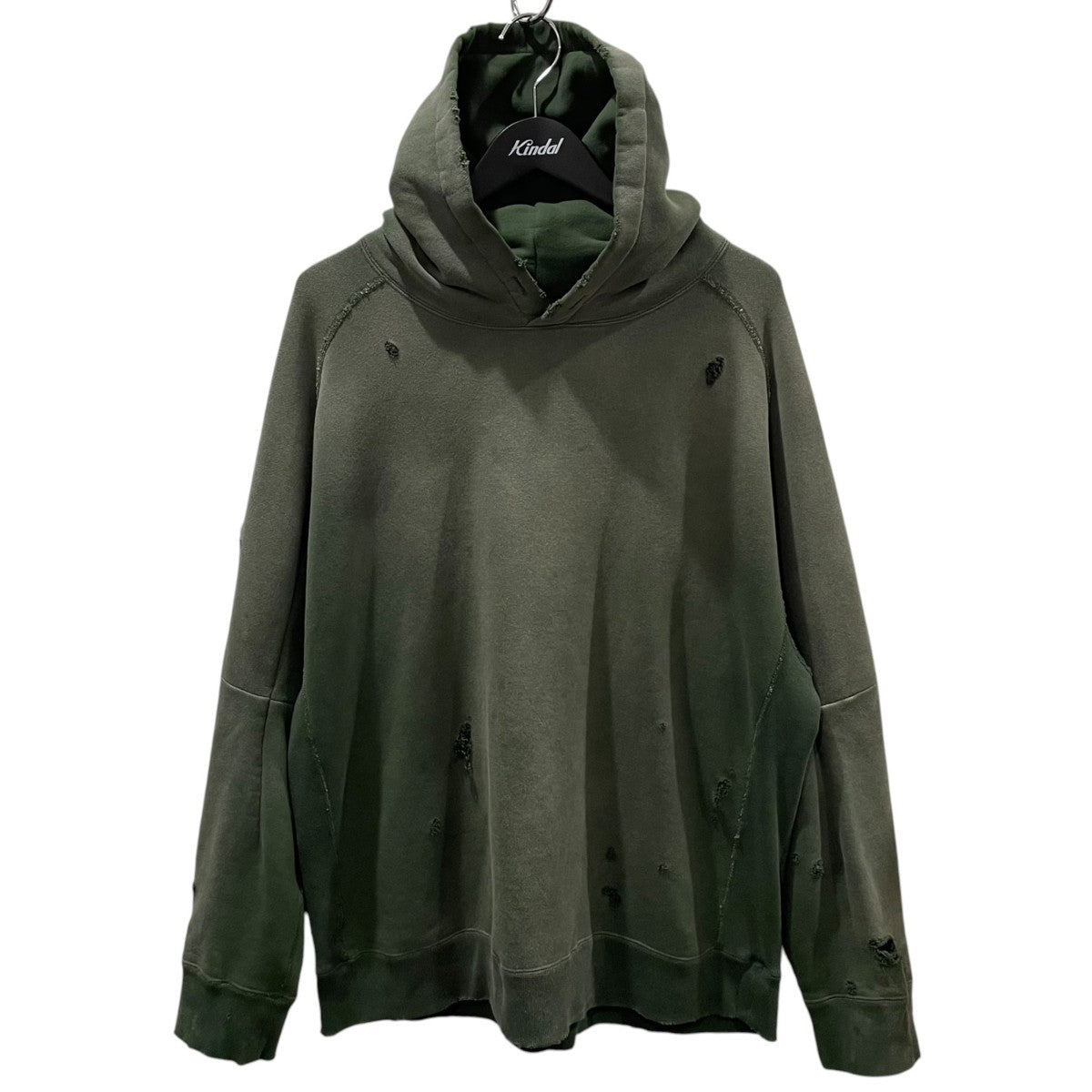 25SS ダメージ加工プルオーバーパーカー Darts Sweat Hoody - French Terry ダーツ スウェットフーディー フレンチテリー QV367