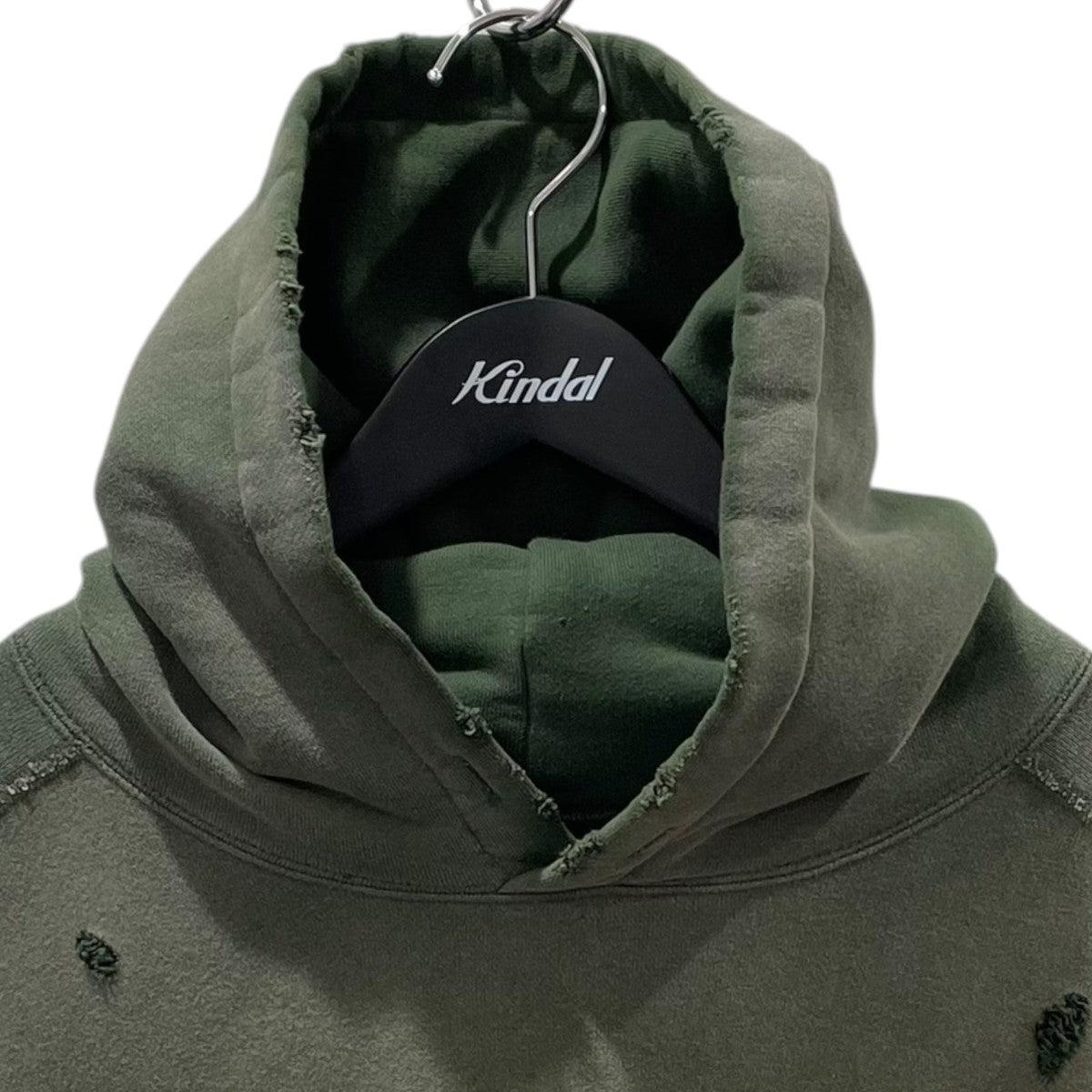 25SS ダメージ加工プルオーバーパーカー Darts Sweat Hoody - French Terry ダーツ スウェットフーディー フレンチテリー QV367