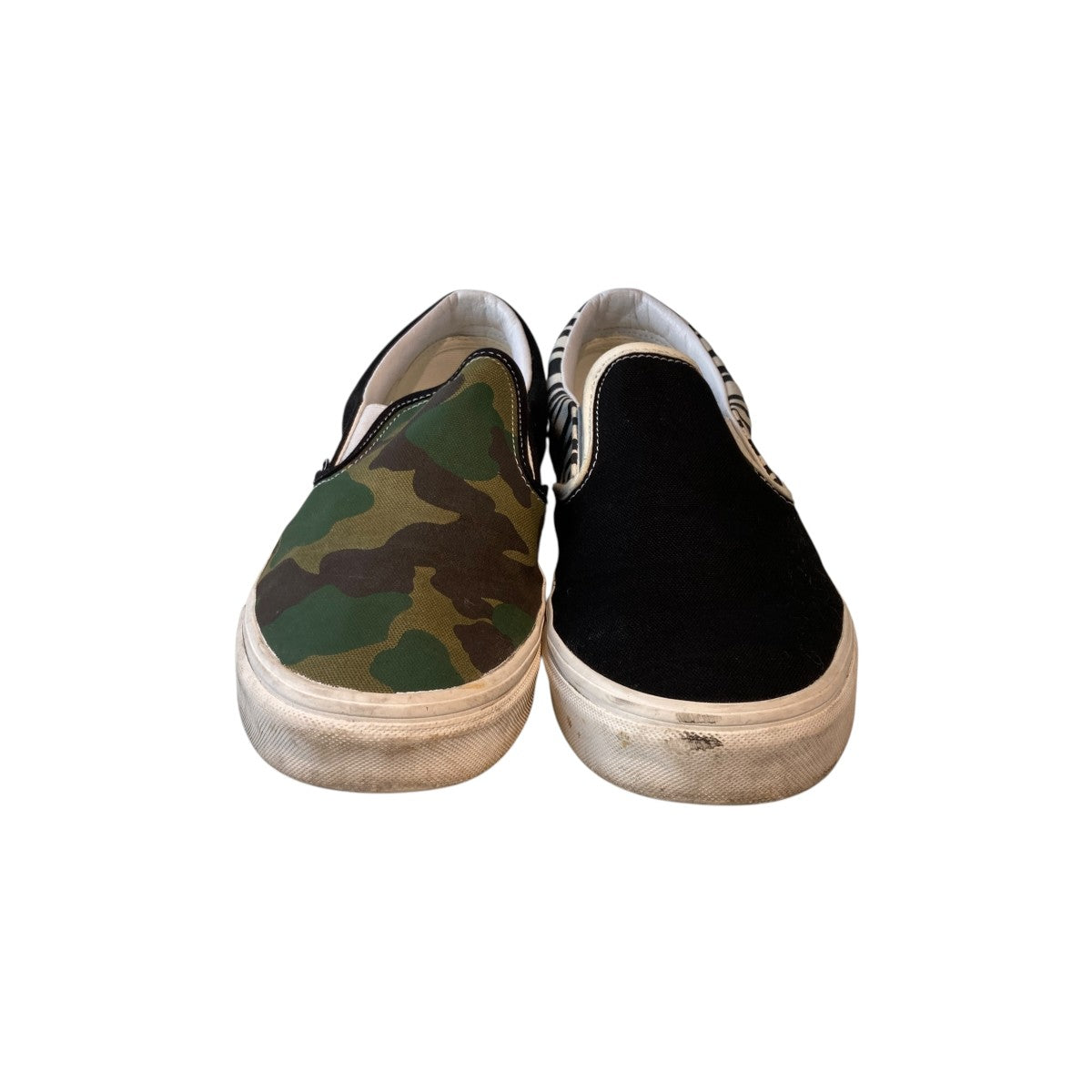 VANS CLASSIC SLIP-ON (MISMATCH) ZEBRA／CAMOスリッポンVN0A4U38WS8 古着・中古-3枚目のアイテム画像