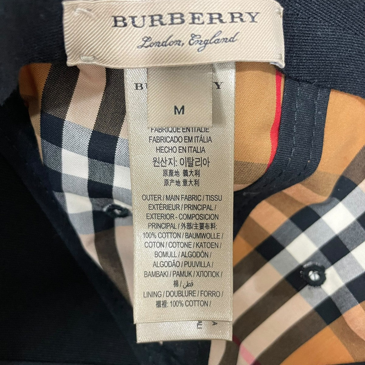 BURBERRY チェックキャップ8006119 古着・中古-7枚目のアイテム画像