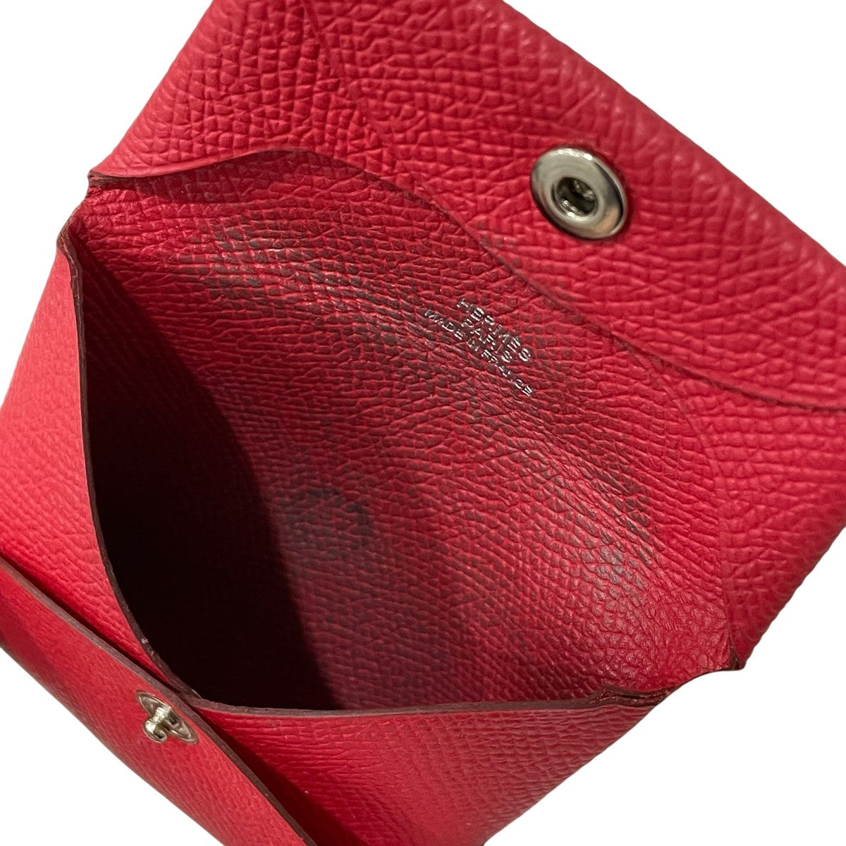 HERMES(エルメス) バスティアコインケースX 刻印 X 刻印 レッド