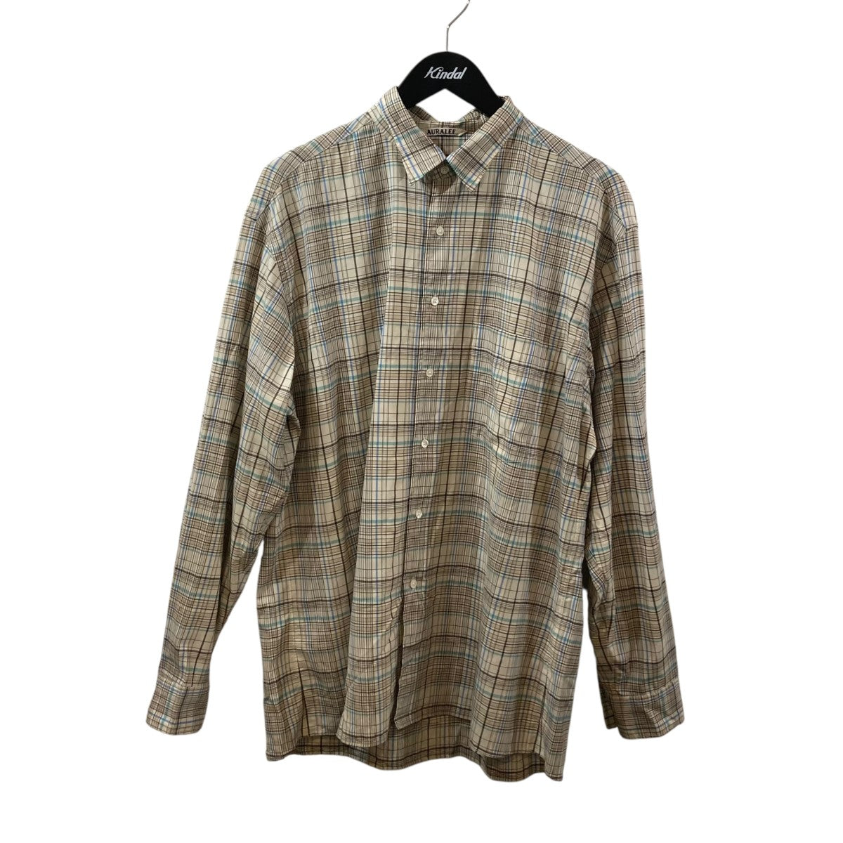 AURALEE SUPER LIGHT WOOL CHECK SHIRTSチェックチェックシャツA9SS01LC 古着・中古-1枚目のアイテム画像