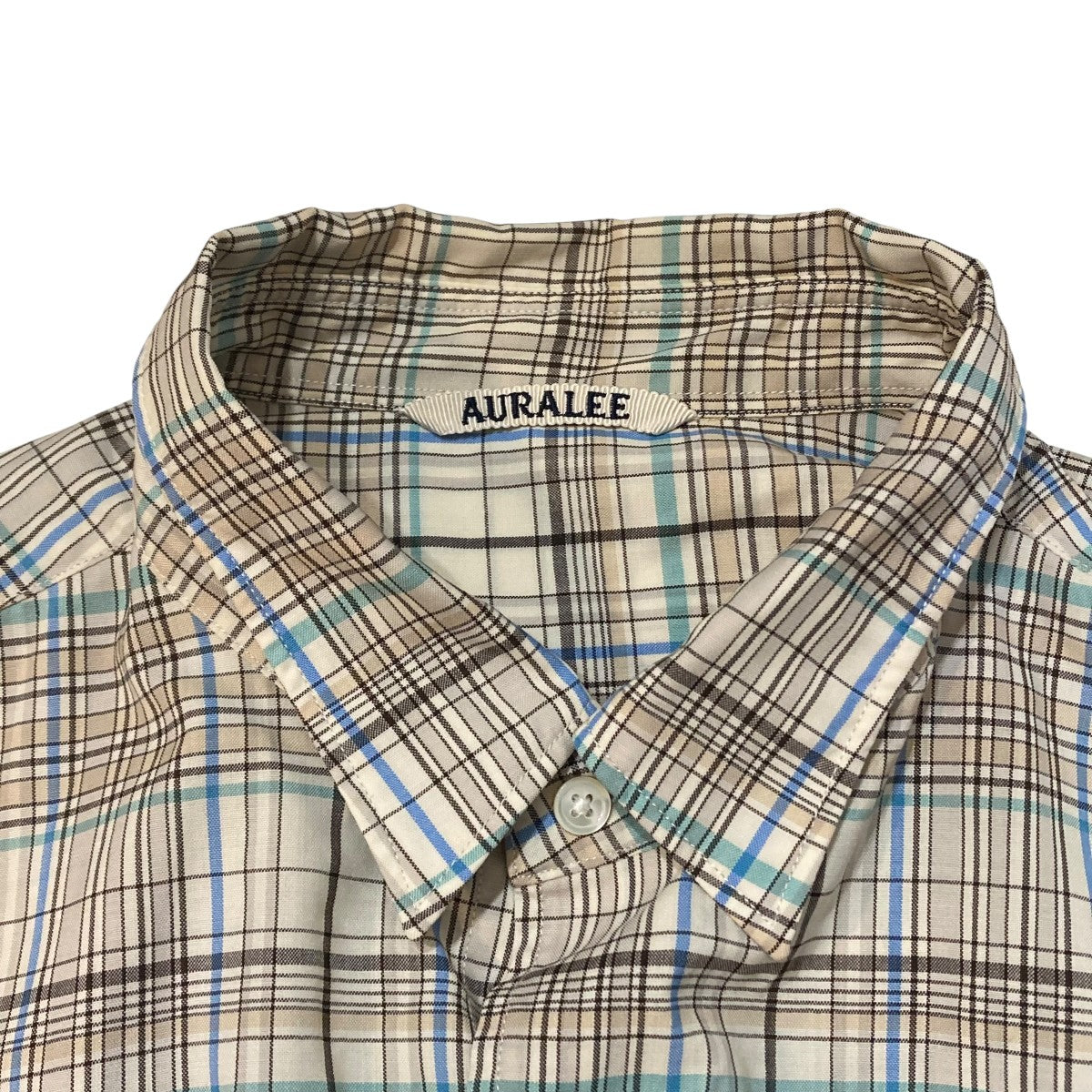 AURALEE SUPER LIGHT WOOL CHECK SHIRTSチェックチェックシャツA9SS01LC 古着・中古-3枚目のアイテム画像
