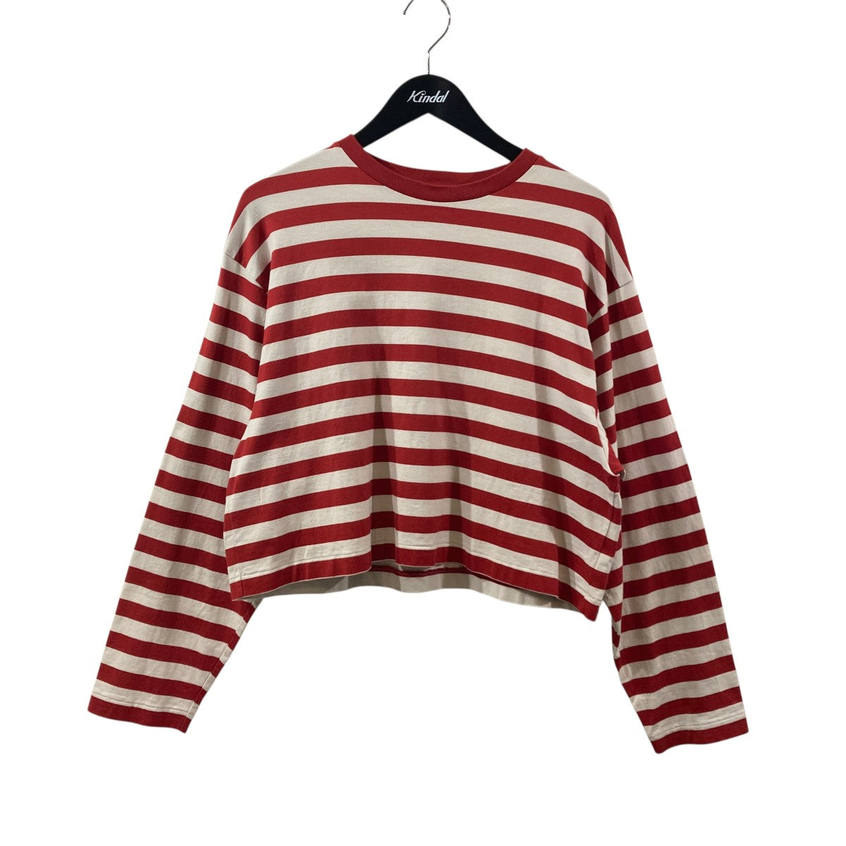 COTTON CROPPED LONG SLEEVE T-SHIRTボーダー長袖カットソー1612-299-5057