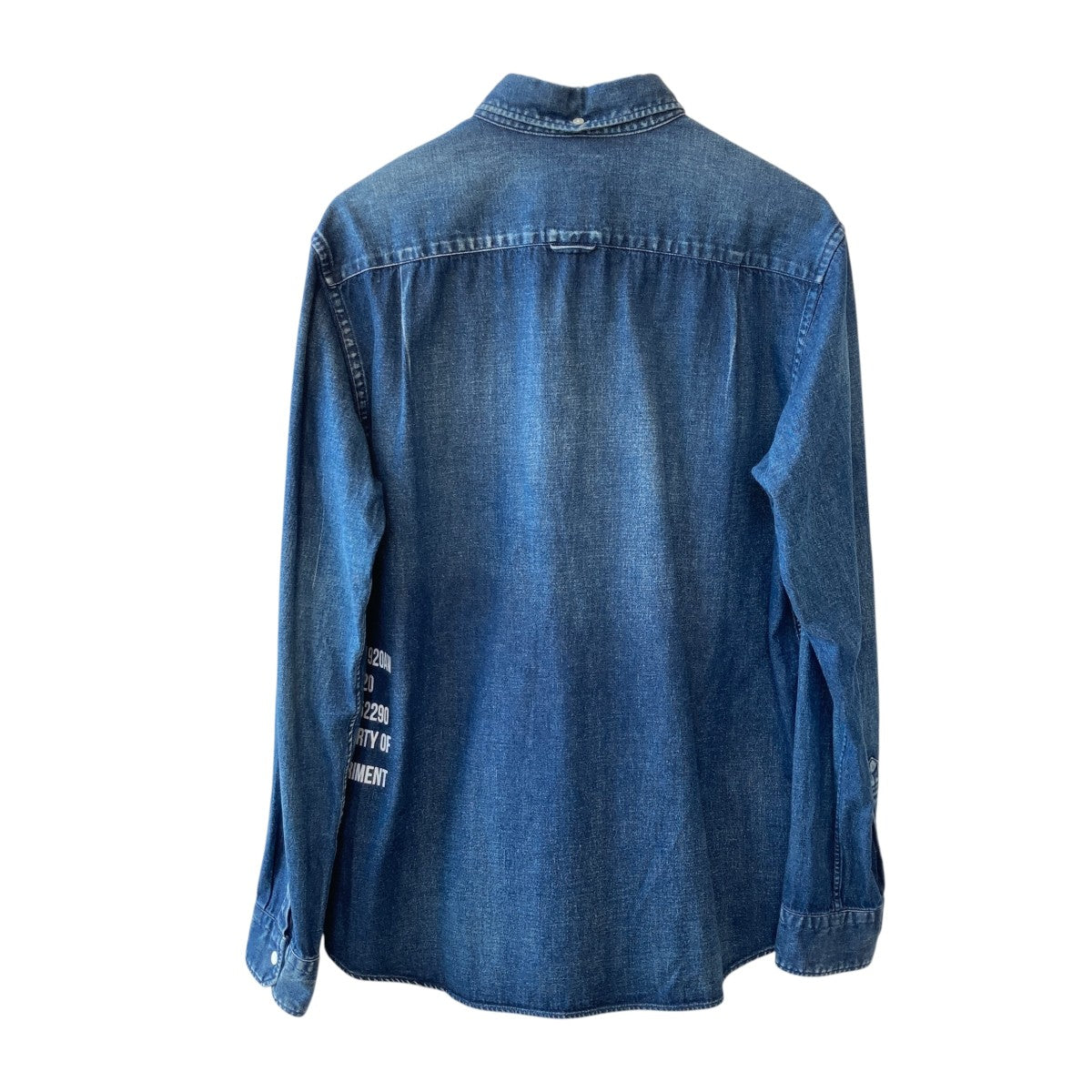 DAMAGED DENIM B．D SHIRTダメージ加工 ボタンダウンデニムシャツUE-192043