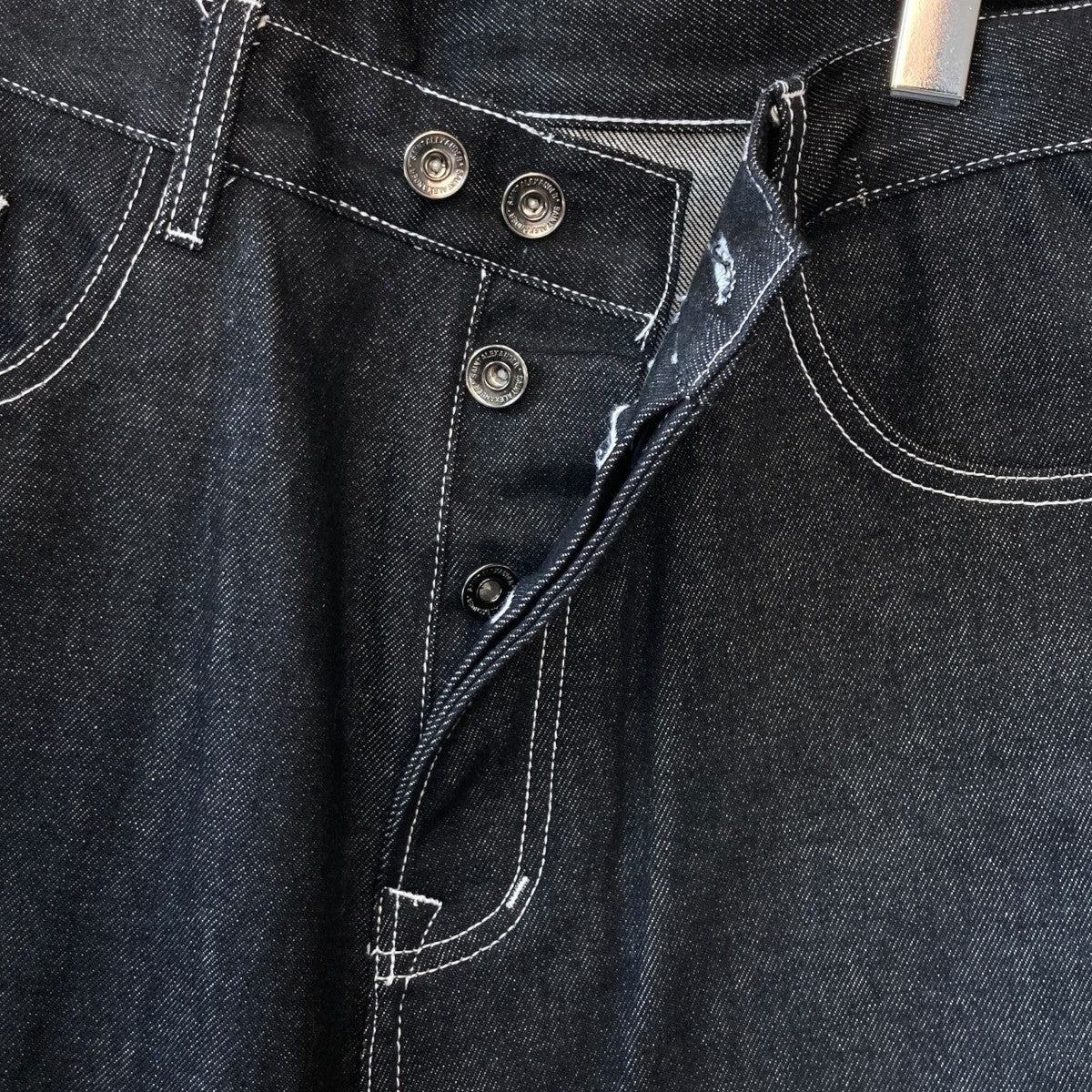 Denim Jorts In Nightワイドデニムショートパンツ