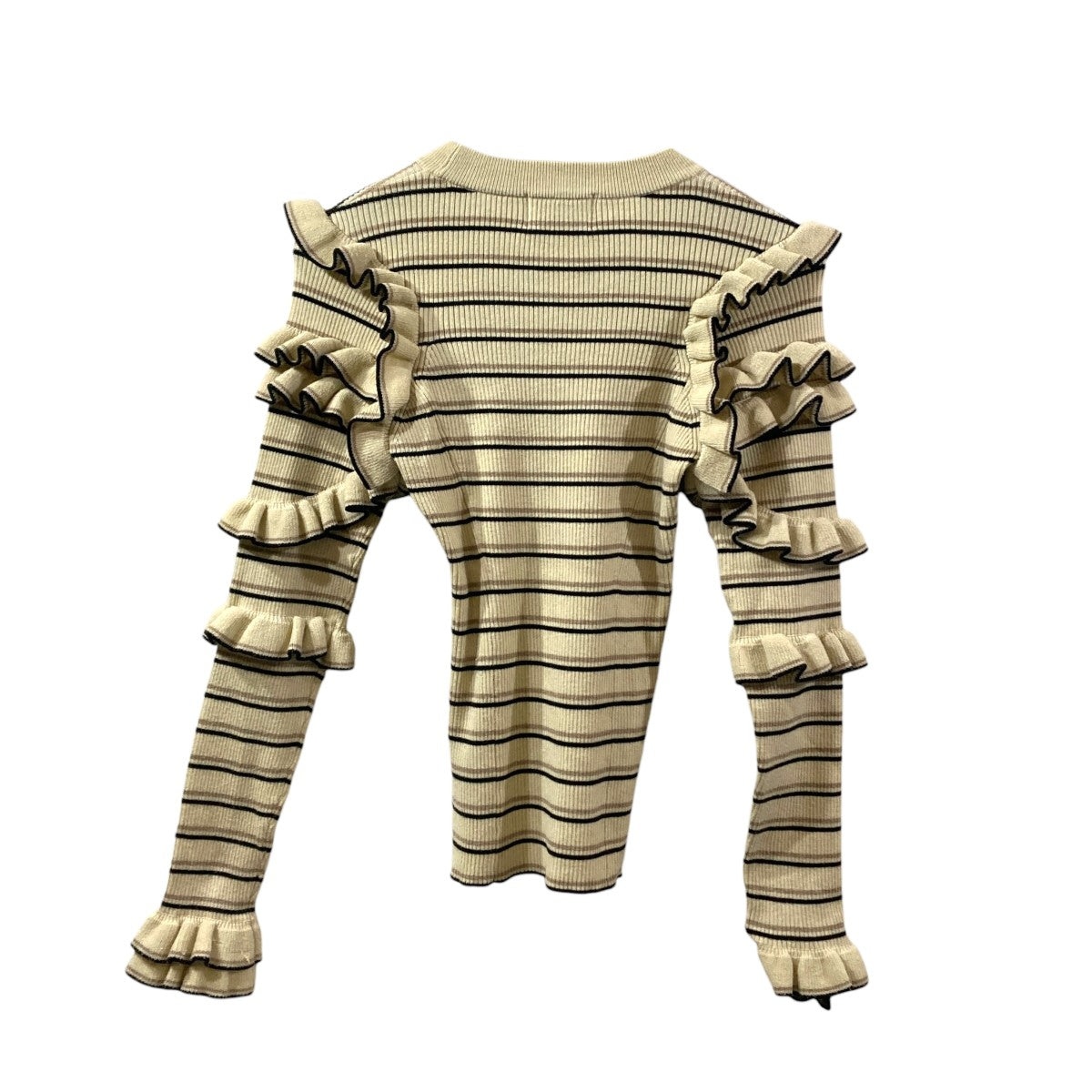 CLANE FRILL SLEEVE KNIT TOPSニット10106-2013 古着・中古-2枚目のアイテム画像