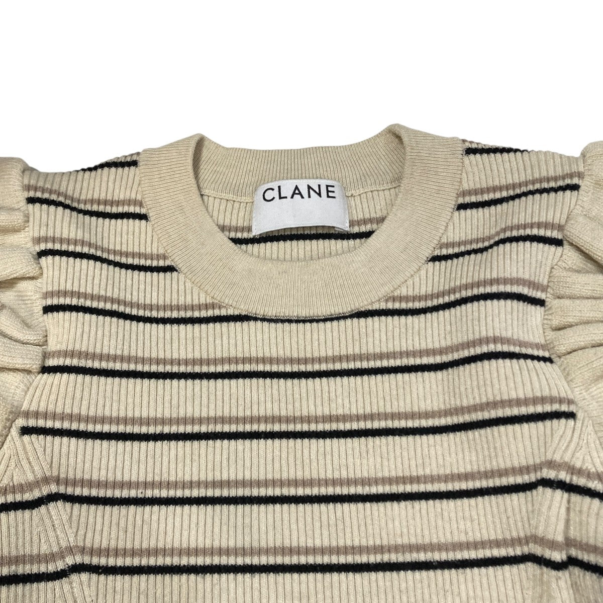 CLANE FRILL SLEEVE KNIT TOPSニット10106-2013 古着・中古-3枚目のアイテム画像