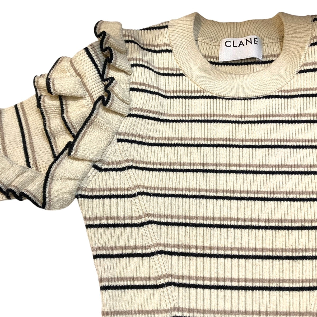 CLANE FRILL SLEEVE KNIT TOPSニット10106-2013 古着・中古-7枚目のアイテム画像