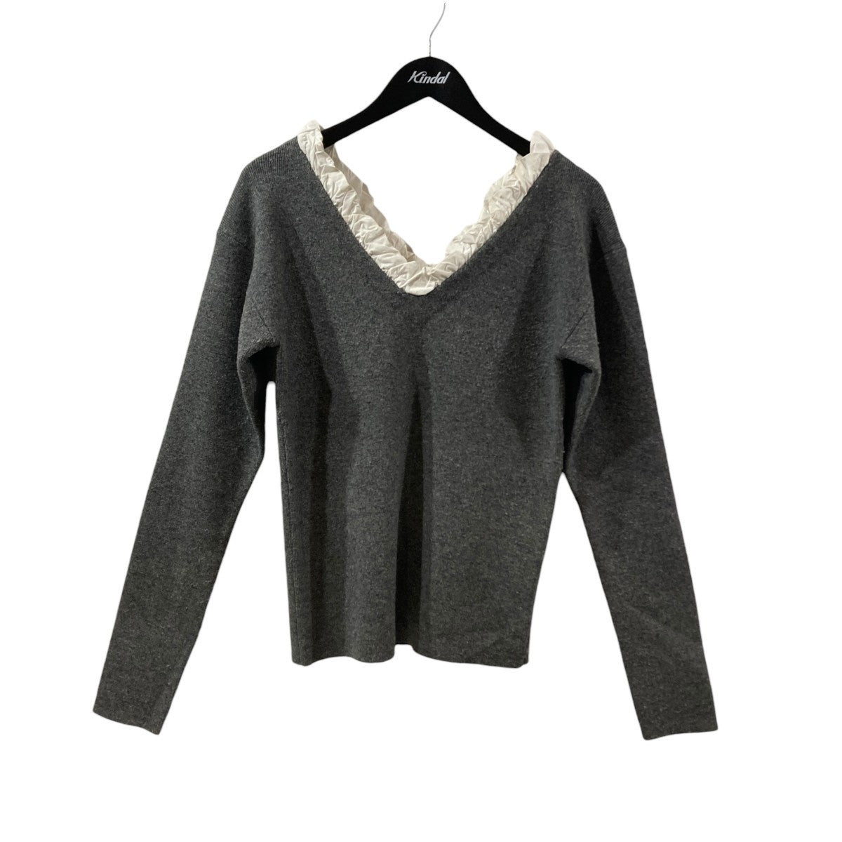 2WAY FRILL V NECK KNIT TOPSニット19106-2282