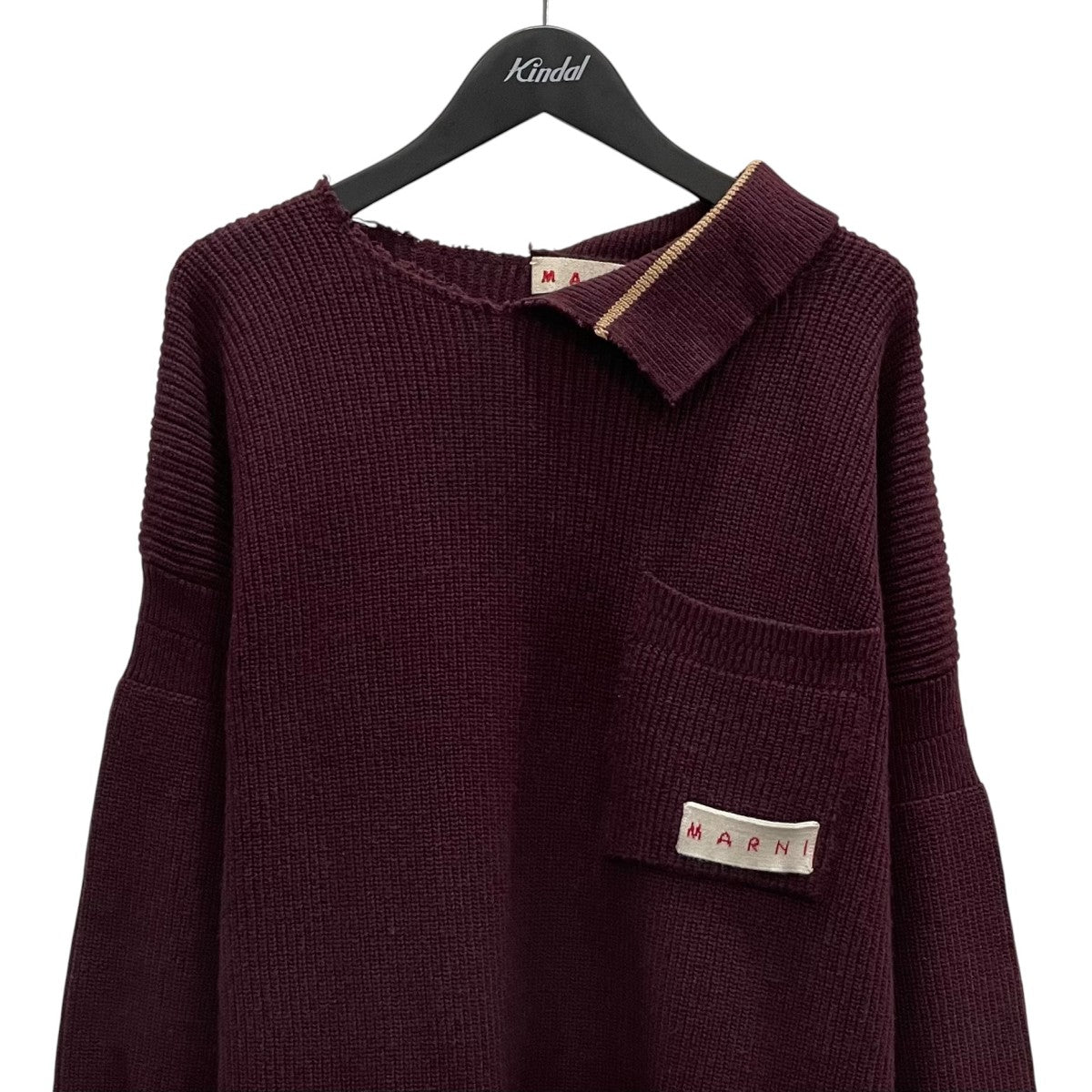 MARNI シェットランドウール長袖セーターGCMG0246Q2 古着・中古-2枚目のアイテム画像