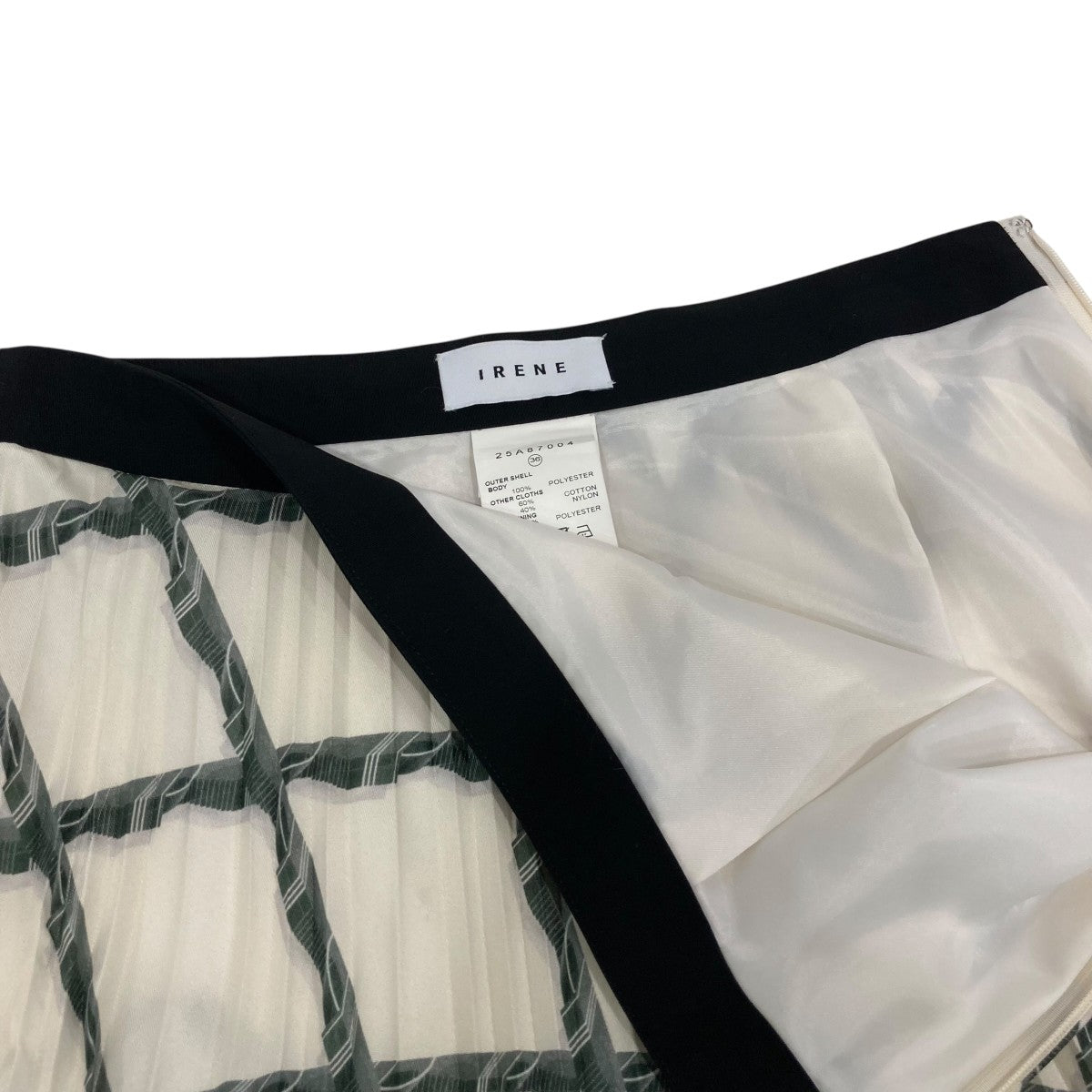 IRENE Stairs Checked Print Skirtロングスカート25A87004 古着・中古-3枚目のアイテム画像