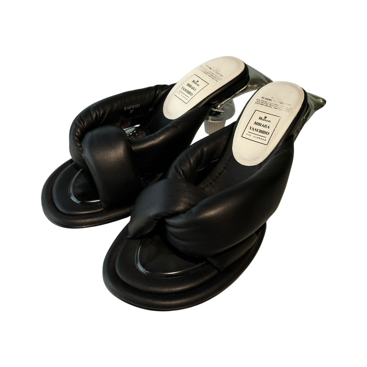 Maison MIHARA YASUHIRO Toothpaste Heel Puffer SandalsヒールパンプスB14FW707 古着・中古-1枚目のアイテム画像