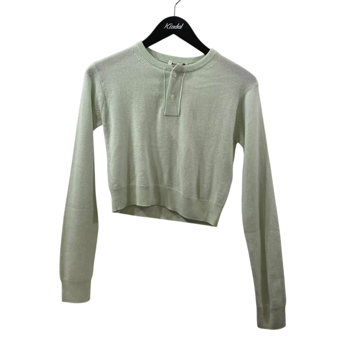 AURALEE SUPER FINE CASHMERE SILK KNIT HENLY NECK P OニットA25SP05SC 古着・中古-1枚目のアイテム画像