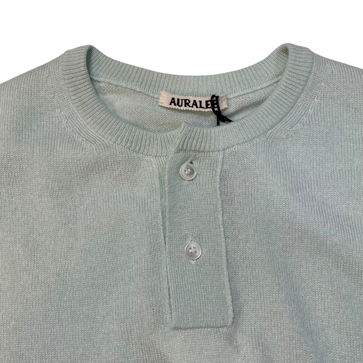 AURALEE SUPER FINE CASHMERE SILK KNIT HENLY NECK P OニットA25SP05SC 古着・中古-3枚目のアイテム画像