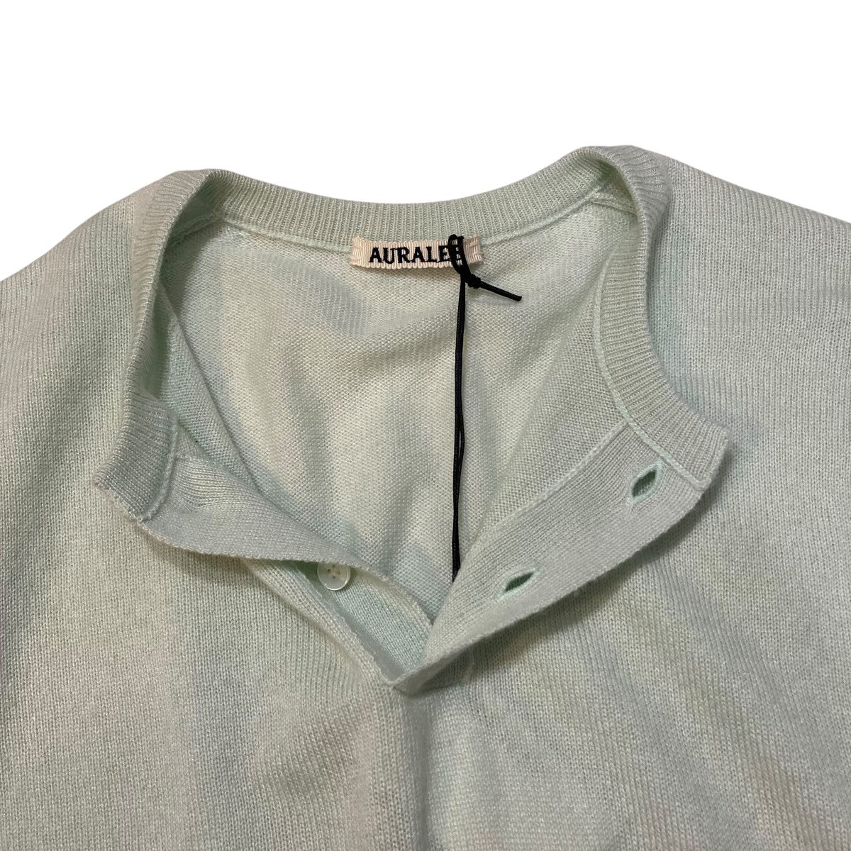 AURALEE SUPER FINE CASHMERE SILK KNIT HENLY NECK P OニットA25SP05SC 古着・中古-4枚目のアイテム画像
