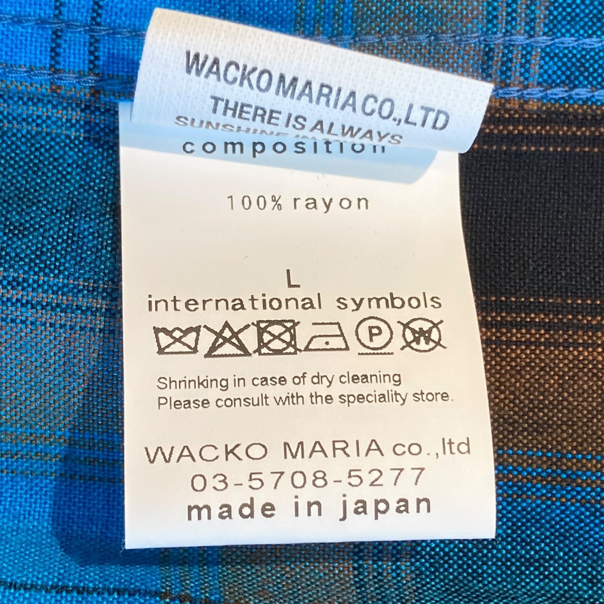 WACKO MARIA 26SSOMBRE CHECK OPEN COLLAR SHIRT S S半袖シャツ26SS-WMS-OC10 古着・中古-5枚目のアイテム画像
