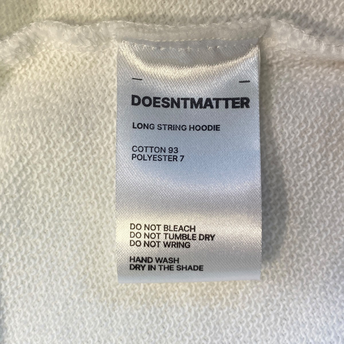 DOESN’T MATTER Long String Hoodieジップパーカー 古着・中古-6枚目のアイテム画像