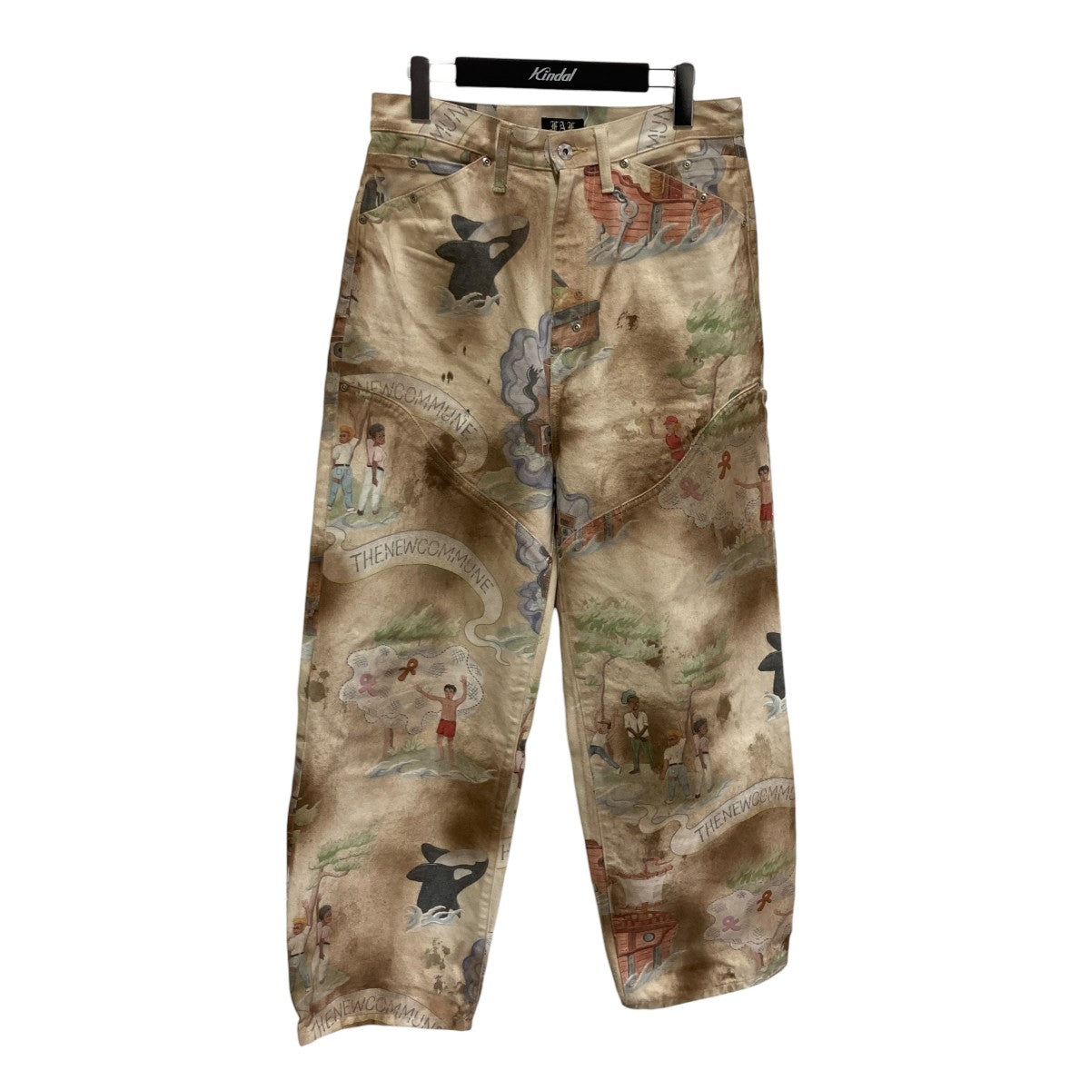 FAF NEW COMMUNE DART BAGGY DENIMペインターパンツ003341401-P 古着・中古-1枚目のアイテム画像