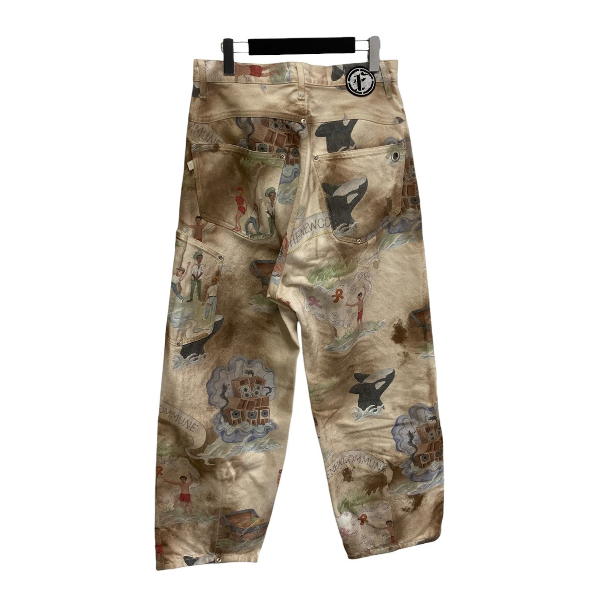 FAF NEW COMMUNE DART BAGGY DENIMペインターパンツ003341401-P 古着・中古-2枚目のアイテム画像
