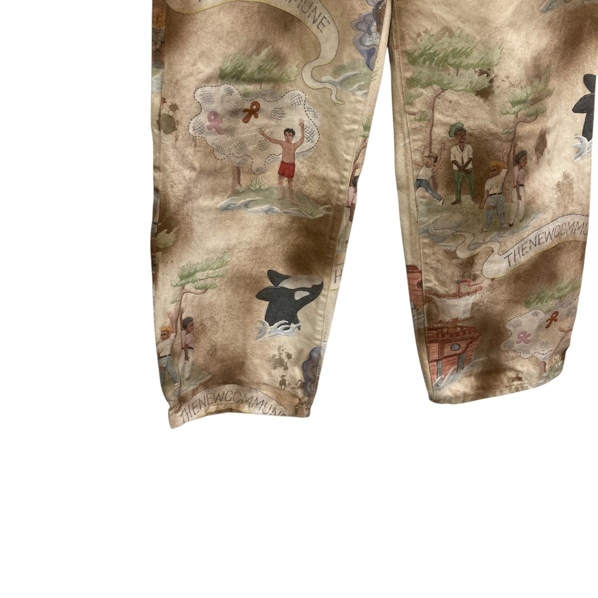 FAF NEW COMMUNE DART BAGGY DENIMペインターパンツ003341401-P 古着・中古-4枚目のアイテム画像