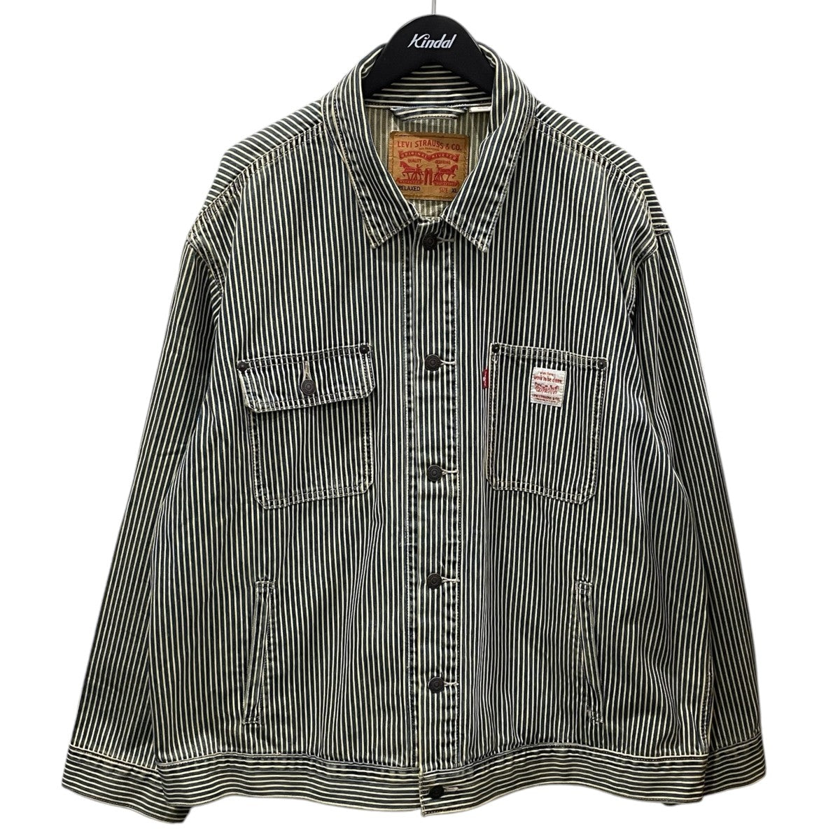 LEVI’S ヒッコリーストライプ柄ジャケット WORKWEAR SUNRISE TRUCKER JACKET ワークウェア サンライズ トラッカージャケット A4820-0016 古着・中古-1枚目のアイテム画像