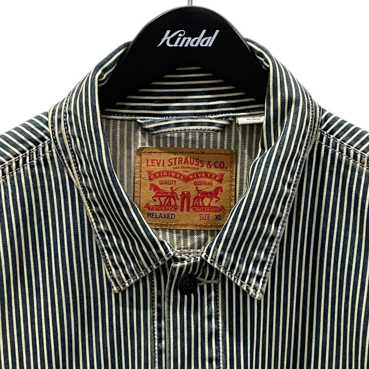 LEVI’S ヒッコリーストライプ柄ジャケット WORKWEAR SUNRISE TRUCKER JACKET ワークウェア サンライズ トラッカージャケット A4820-0016 古着・中古-3枚目のアイテム画像