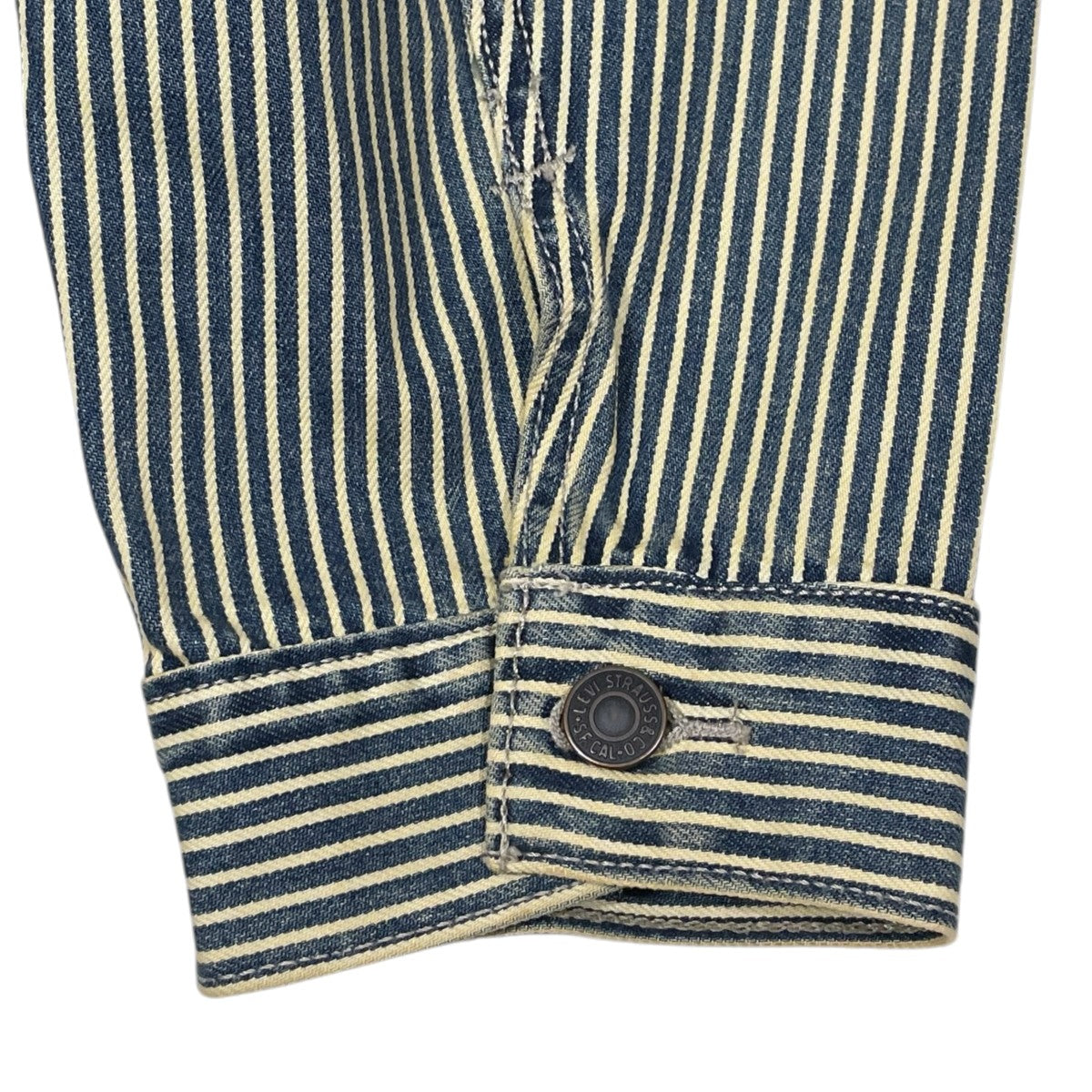 LEVI’S ヒッコリーストライプ柄ジャケット WORKWEAR SUNRISE TRUCKER JACKET ワークウェア サンライズ トラッカージャケット A4820-0016 古着・中古-4枚目のアイテム画像