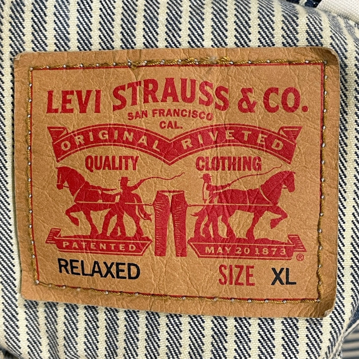 LEVI’S ヒッコリーストライプ柄ジャケット WORKWEAR SUNRISE TRUCKER JACKET ワークウェア サンライズ トラッカージャケット A4820-0016 古着・中古-6枚目のアイテム画像