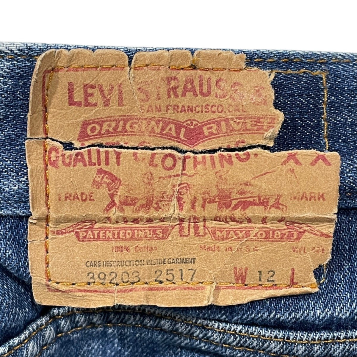 80s 防寒ライナー（裏地）付き デニムパンツ 42TALON MADE IN USA オレンジタブ 39203-2517