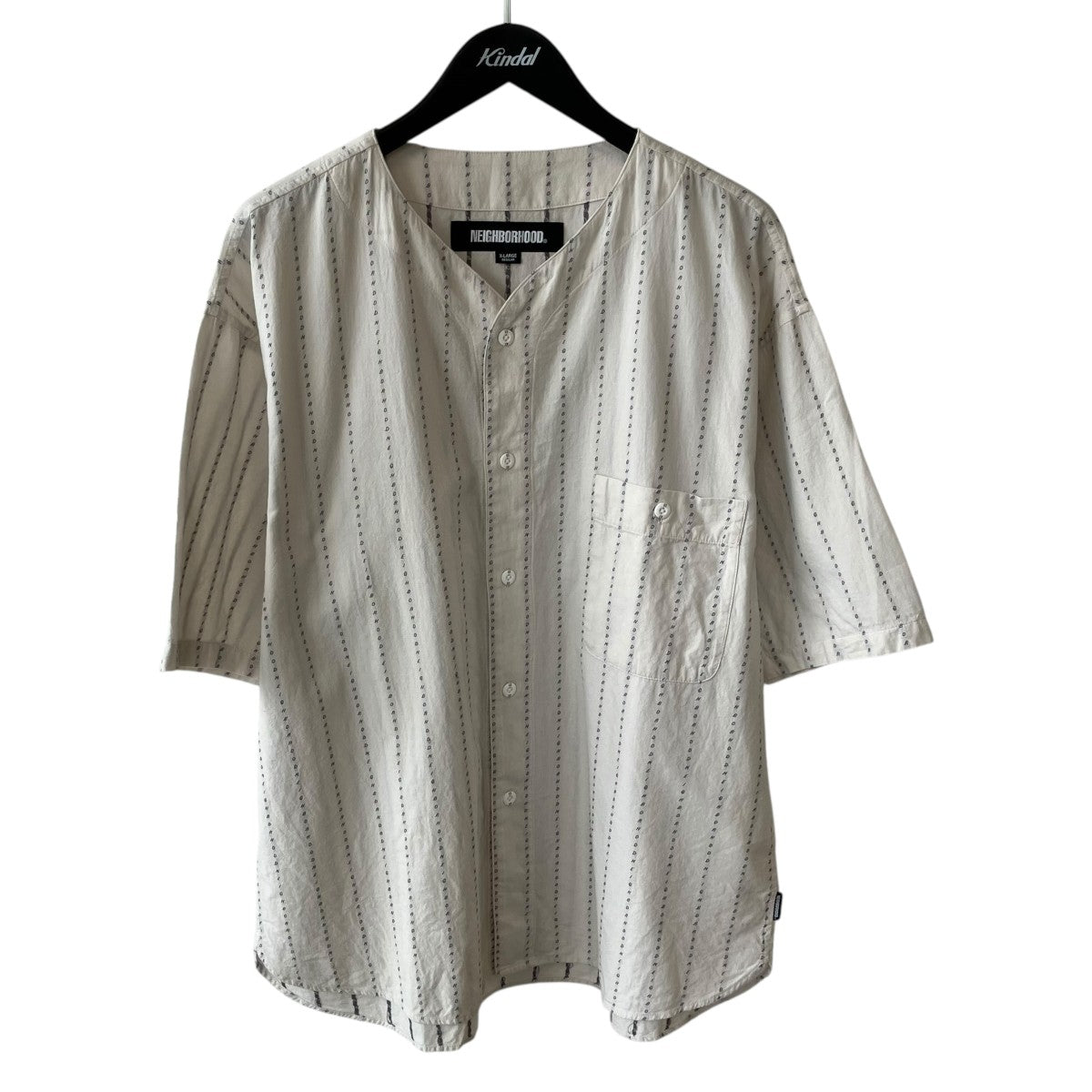 NEIGHBORHOOD 25SSDOBBY NO COLLAR SHIRT半袖シャツ251TSNH-SHM09 古着・中古-1枚目のアイテム画像