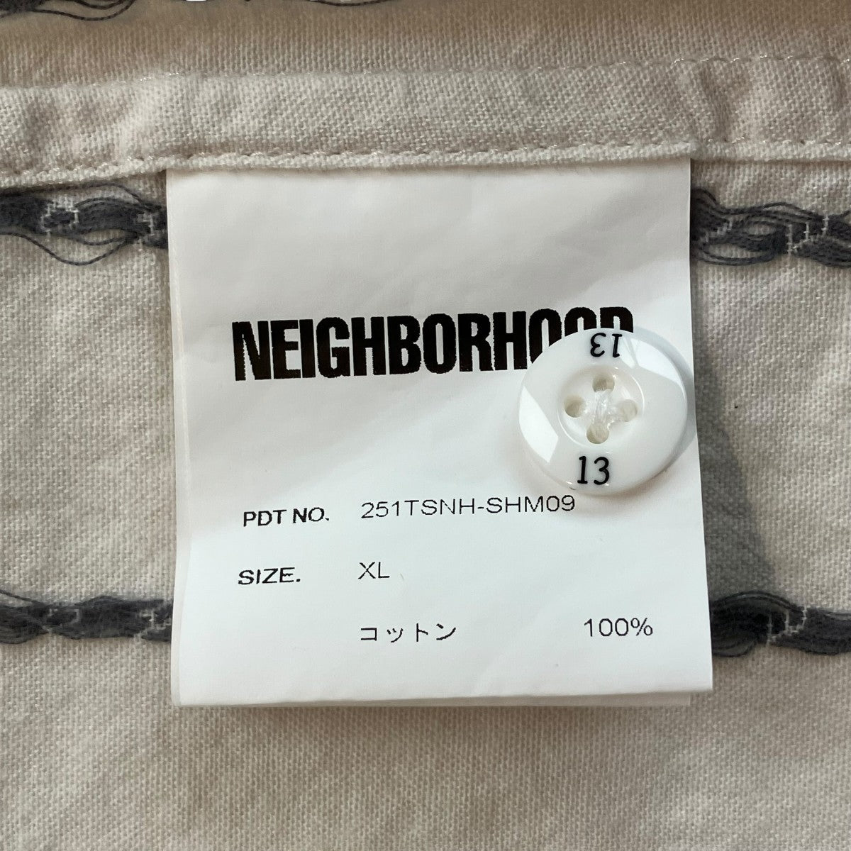 NEIGHBORHOOD 25SSDOBBY NO COLLAR SHIRT半袖シャツ251TSNH-SHM09 古着・中古-5枚目のアイテム画像