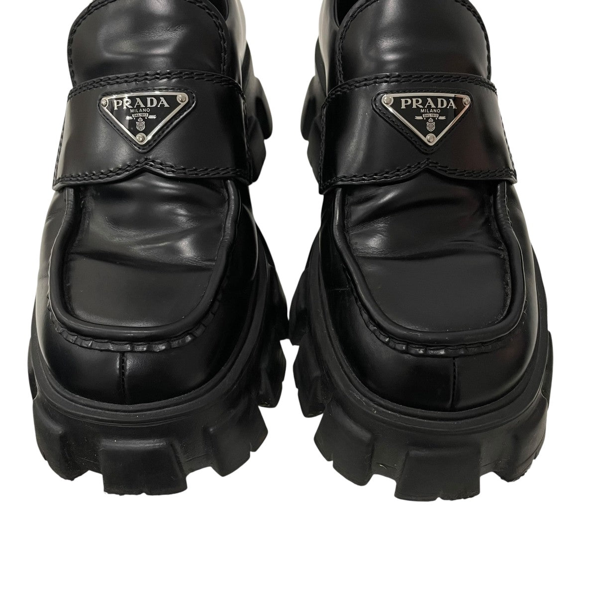 PRADA モノリス ブラッシュドレザーローファー2DEI29 古着・中古-3枚目のアイテム画像
