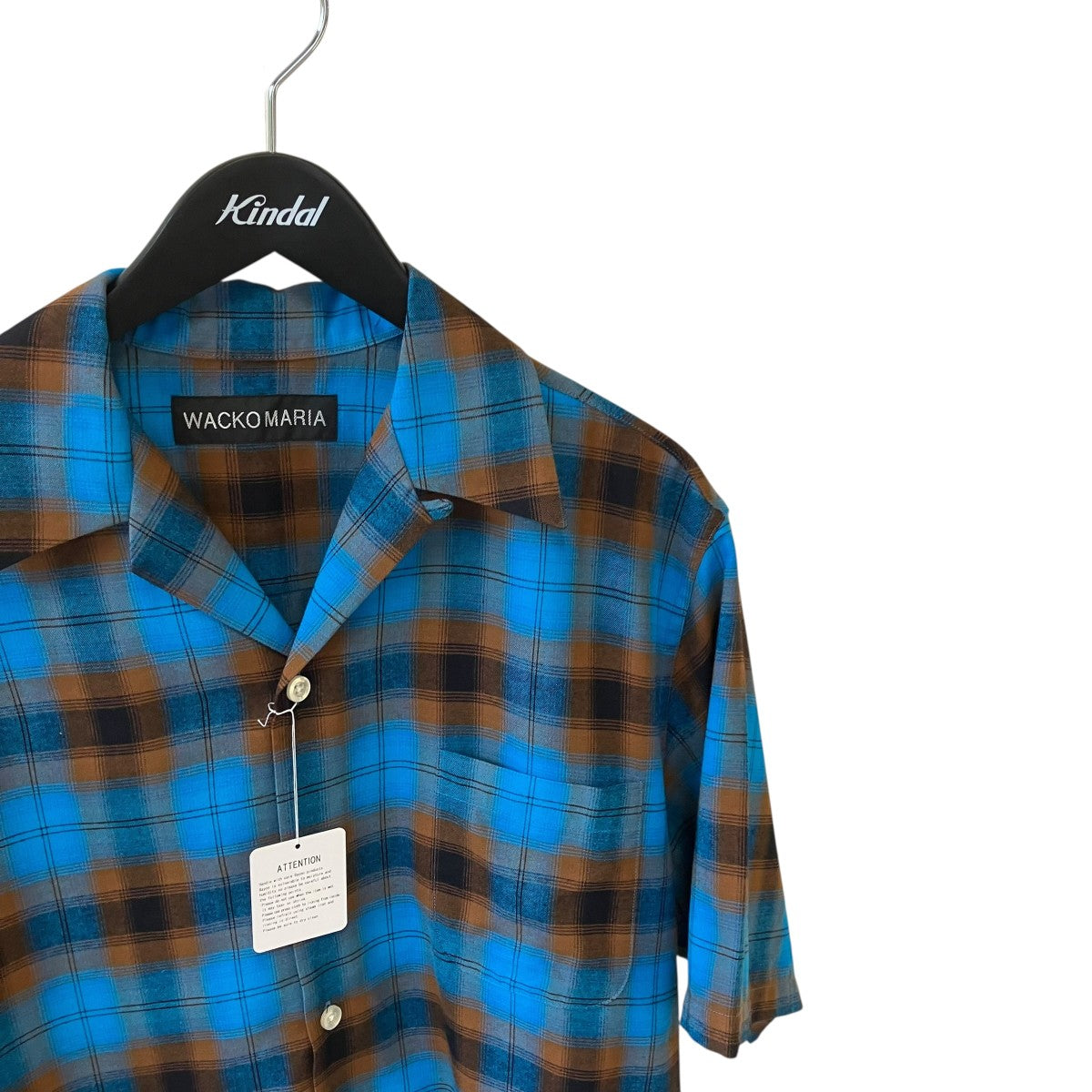 WACKO MARIA(ワコマリア) OMBRE CHECK OPEN COLLAR SHIRT S S半袖