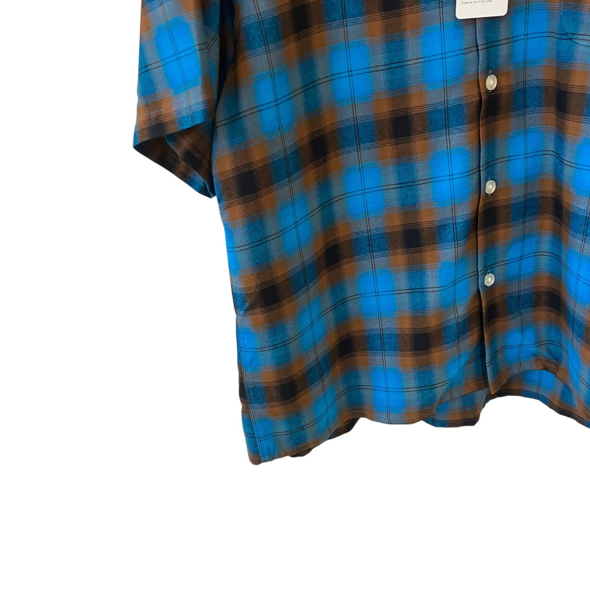 WACKO MARIA(ワコマリア) OMBRE CHECK OPEN COLLAR SHIRT S S半袖