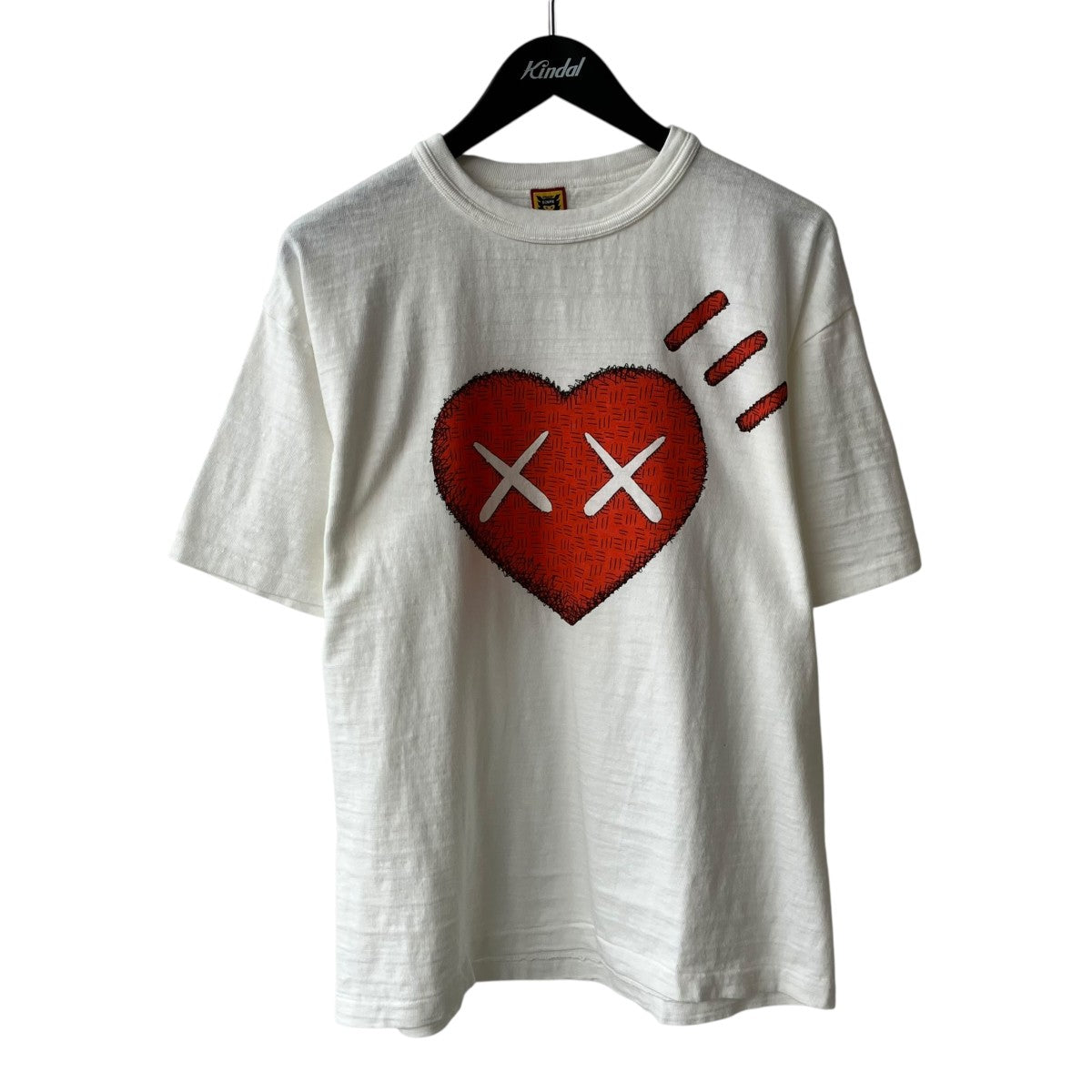HUMAN MADE KAWS T-SHIRT ハート半袖カットソーXX22TE008 古着・中古-1枚目のアイテム画像