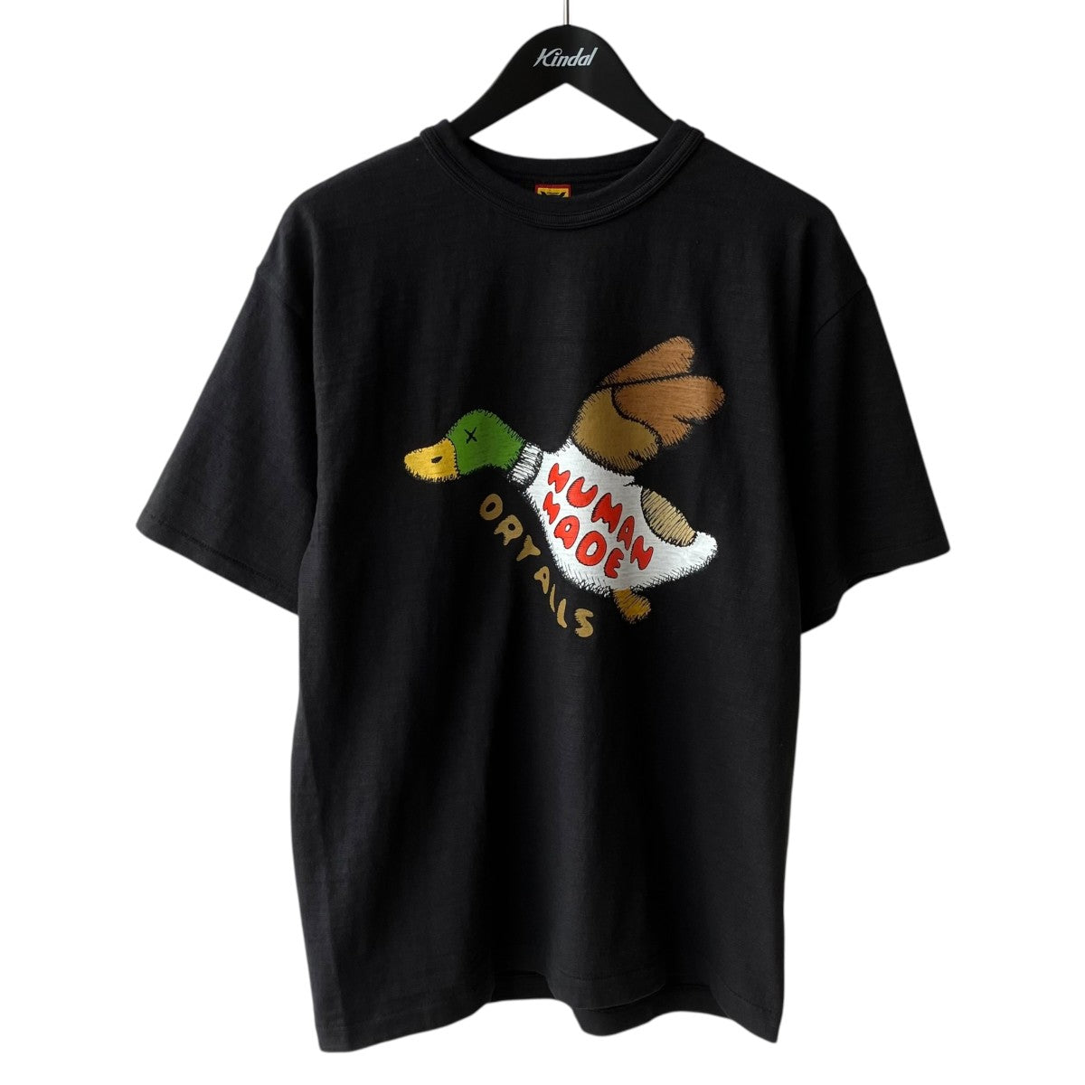 HUMAN MADE KAWS Wild Duck Heart Logo半袖カットソーXX22TE004 古着・中古-1枚目のアイテム画像