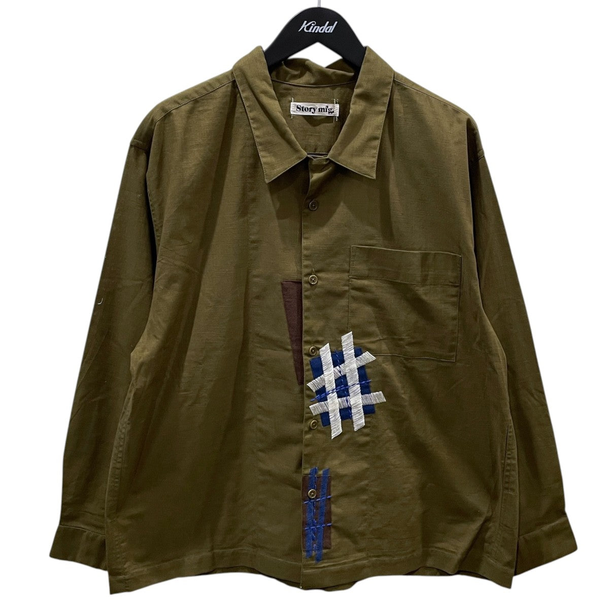 26SS 長袖シャツ Uniform Shirt LS - Olive Patched Up ユニフォーム シャツ ロングスリーブ - オリーブ パッチド アップ SSS26SHUNICOTEPU