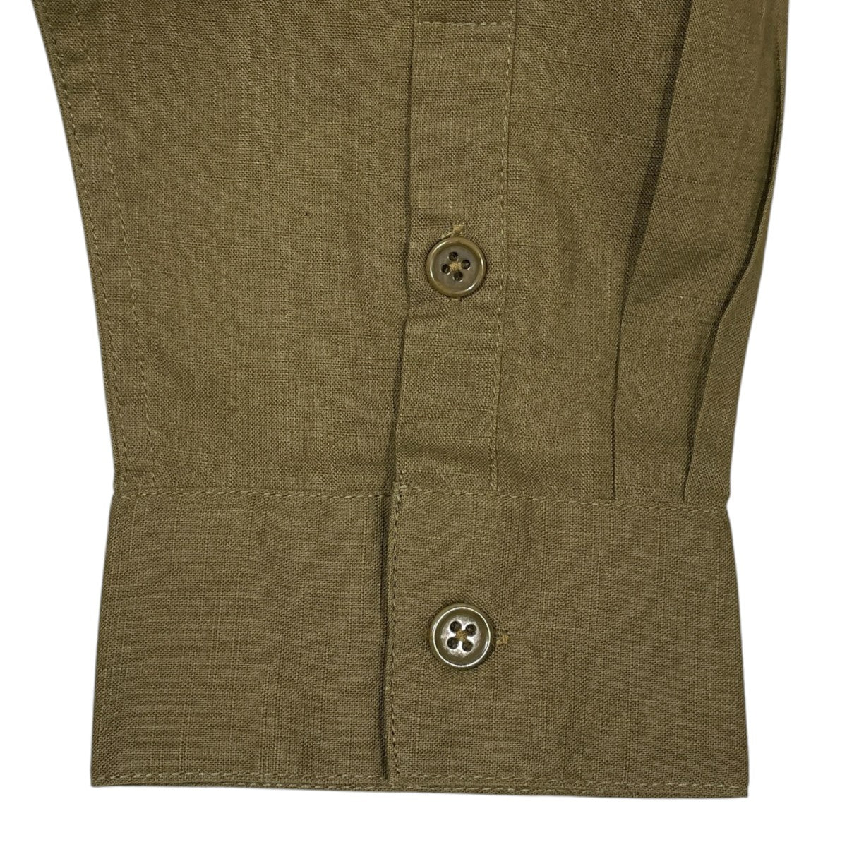 26SS 長袖シャツ Uniform Shirt LS - Olive Patched Up ユニフォーム シャツ ロングスリーブ - オリーブ パッチド アップ SSS26SHUNICOTEPU