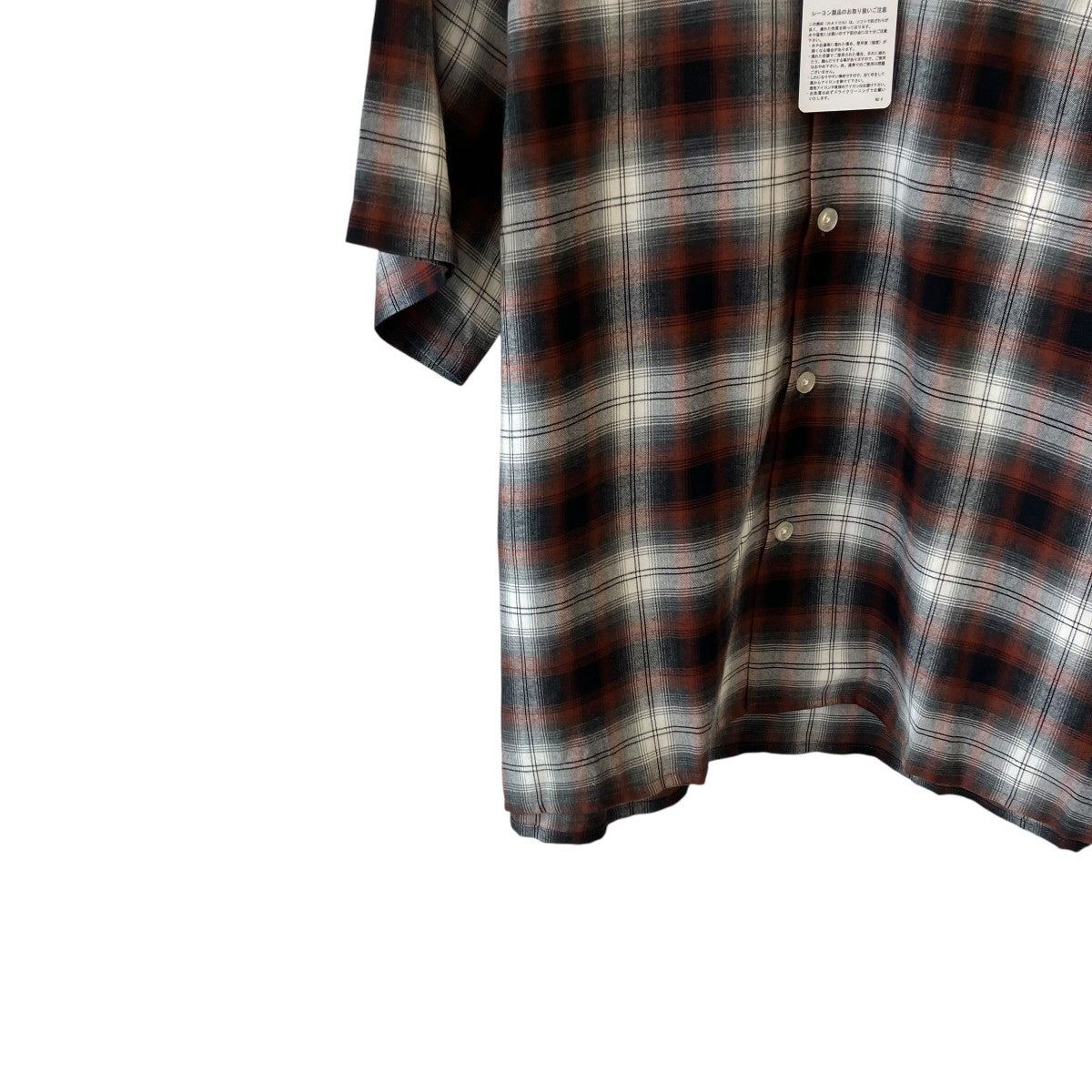 26SSOMBRE CHECK OPEN COLLAR SHIRT S S半袖シャツ26SS-WMS-OC10