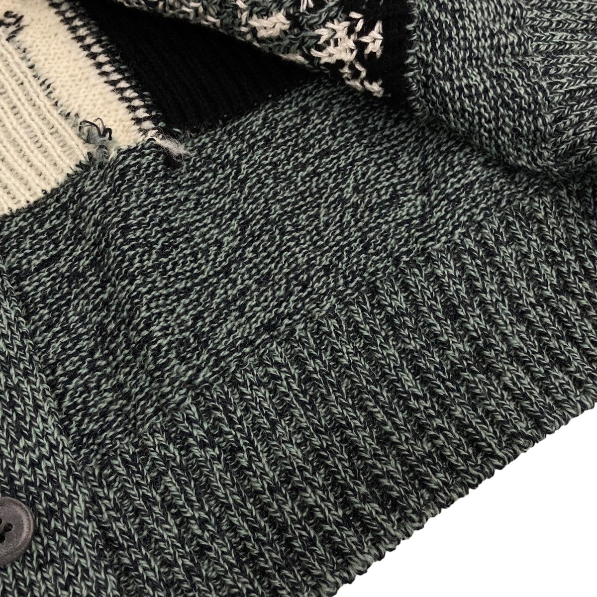 JUNYA WATANABE MAN 26SSウールエステル天竺インターシャジャガードニットジャケットWQN012 古着・中古-5枚目のアイテム画像
