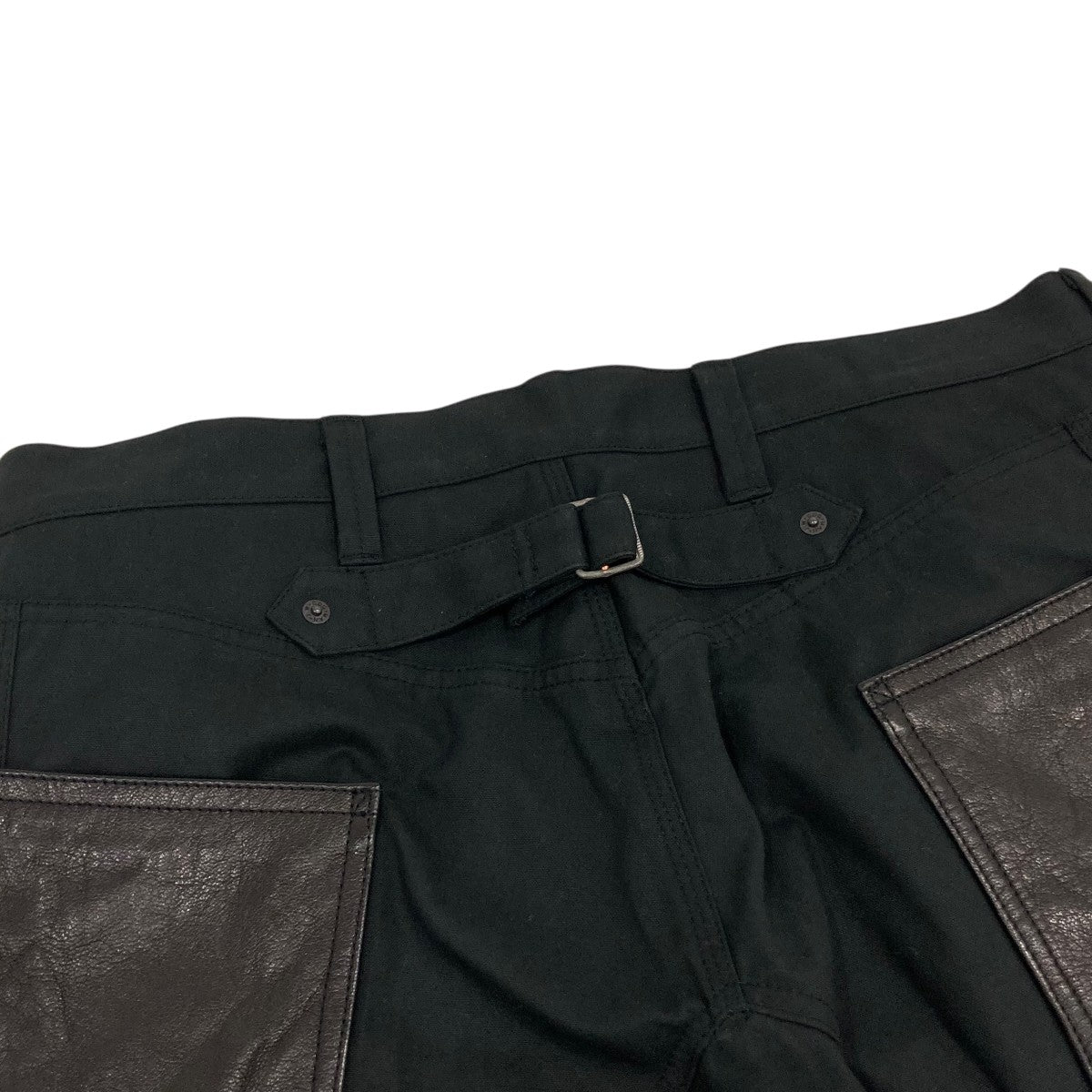 JUNYA WATANABE MAN COTTON OX × LEATHER POCKET PANTSカジュアルパンツWPP004 古着・中古-4枚目のアイテム画像