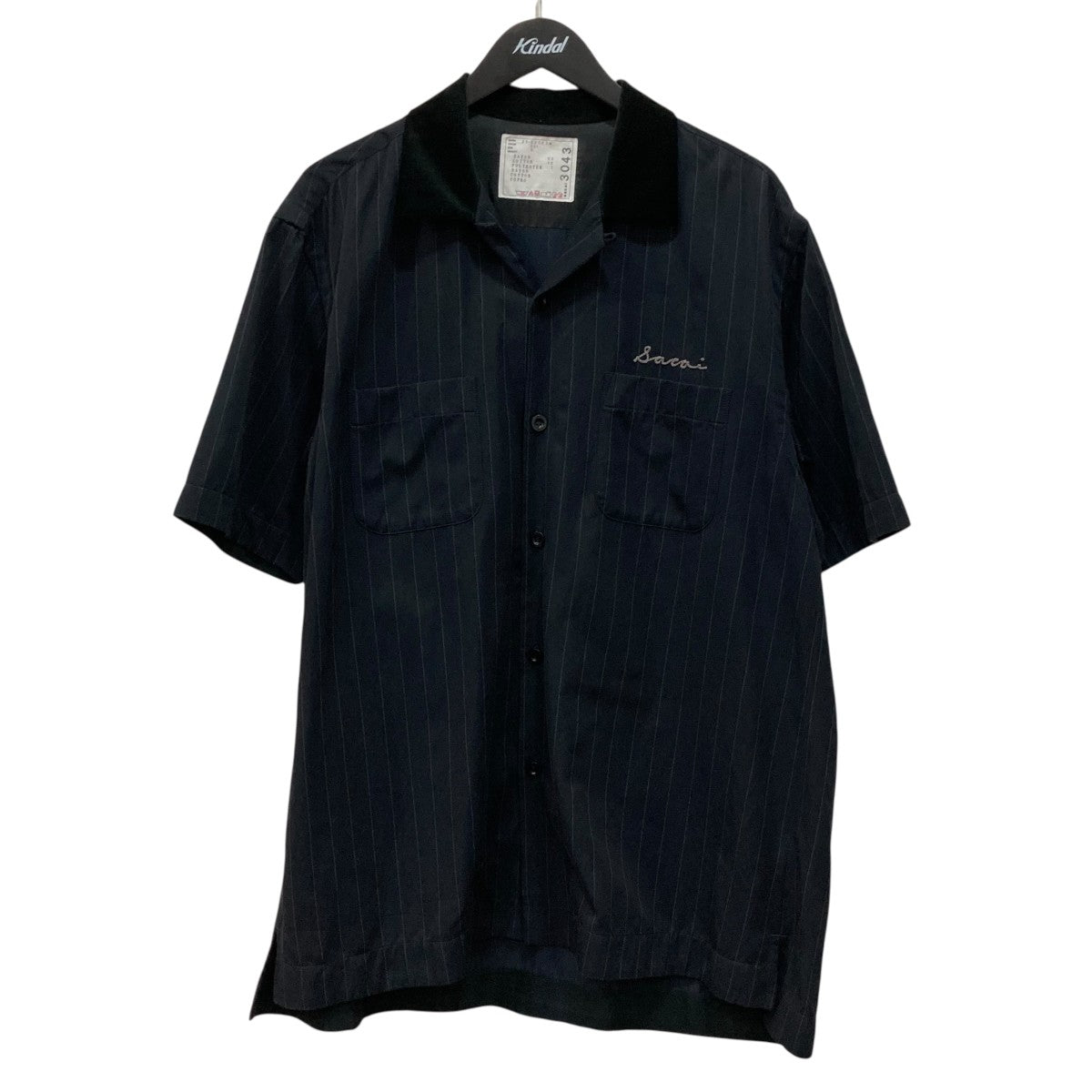 sacai Chalk Stripe Shirt半袖シャツ2303043M 古着・中古-1枚目のアイテム画像