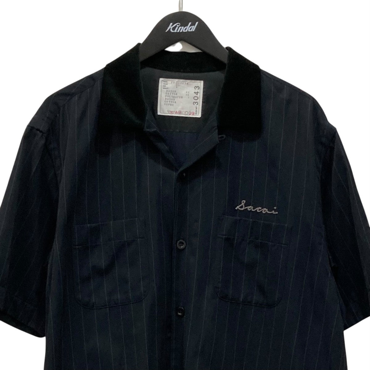 sacai Chalk Stripe Shirt半袖シャツ2303043M 古着・中古-2枚目のアイテム画像