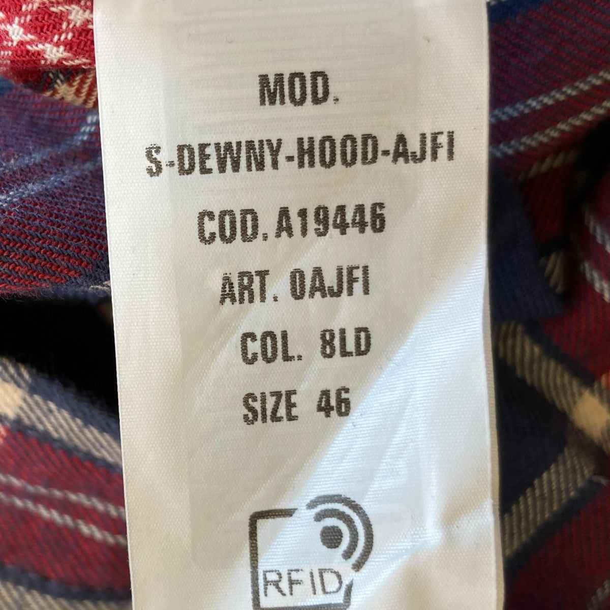 S-DEWNY-HOOD-AJFIチェックフードシャツA19446