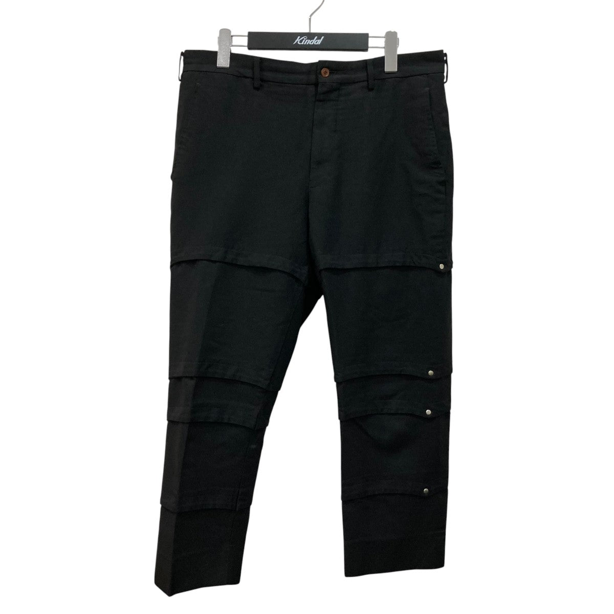 ポリ縮絨カシメ甲冑スタッズパンツデザインパンツPRP061