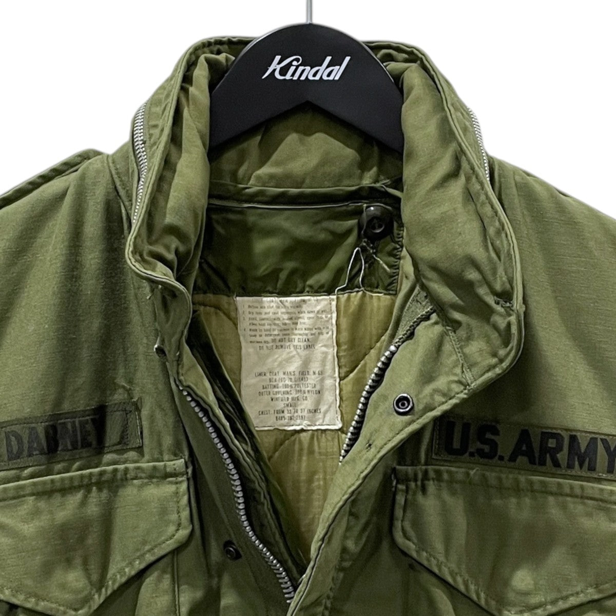 ライナーベスト付き ミリタリージャケット M-65 FIELD JACKET COAT， MAN’S， COTTON NYLON WRS， OG-107-W／HOOD 8405-782-2935